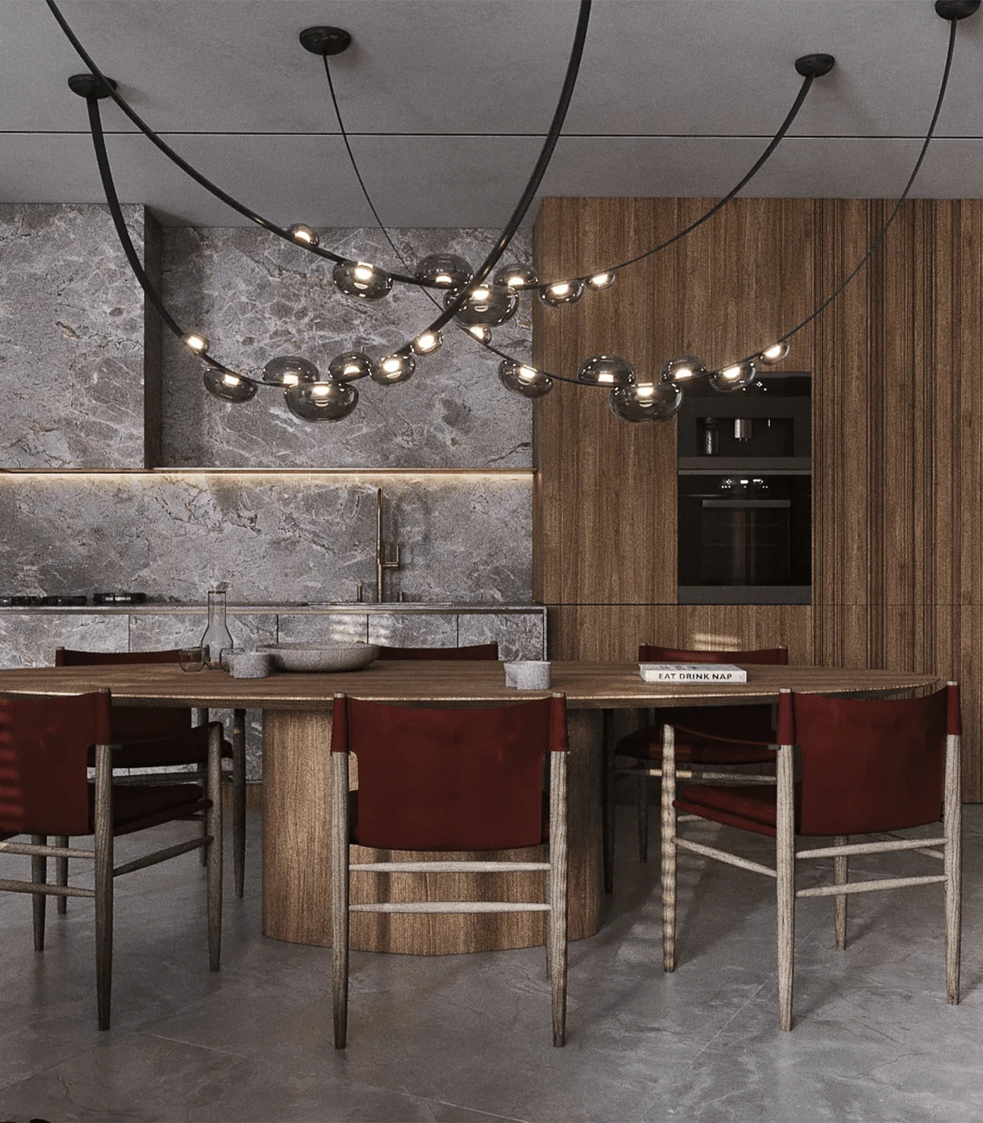 Orvyn Leather Arc Chandelier - Image 26