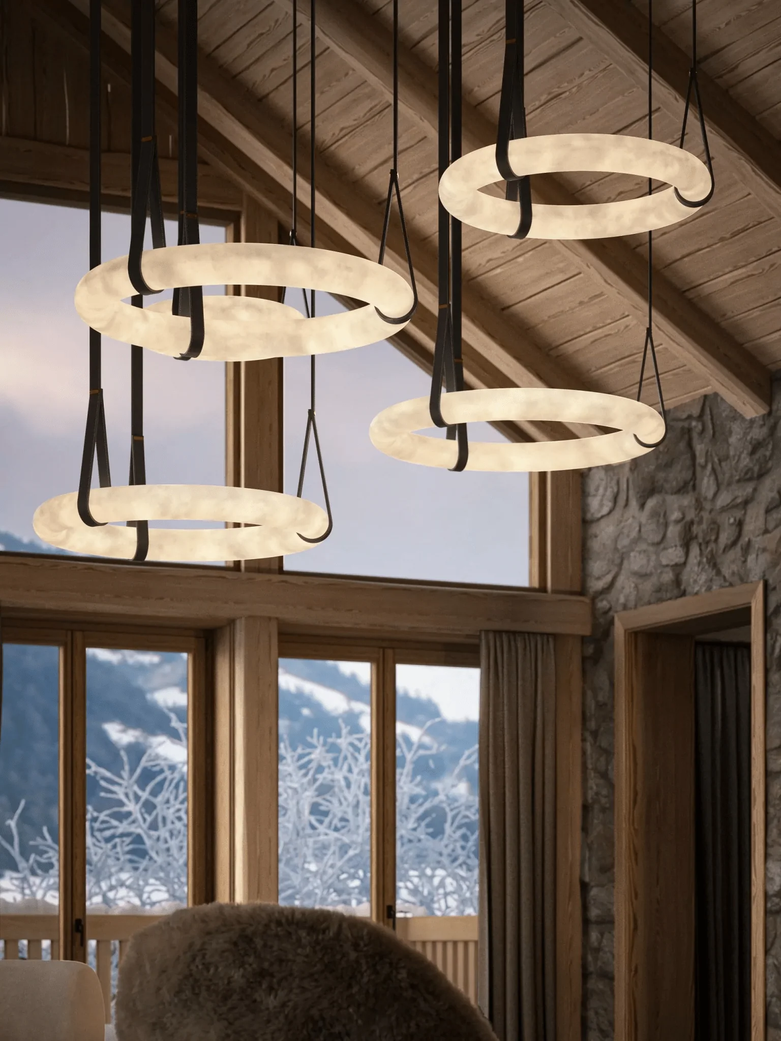 Oslo Alabaster Pendant Light A - Image 108
