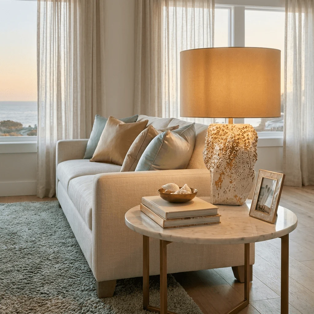Ostreya Coral-Texture Ceramic Table Lamp - Image 7