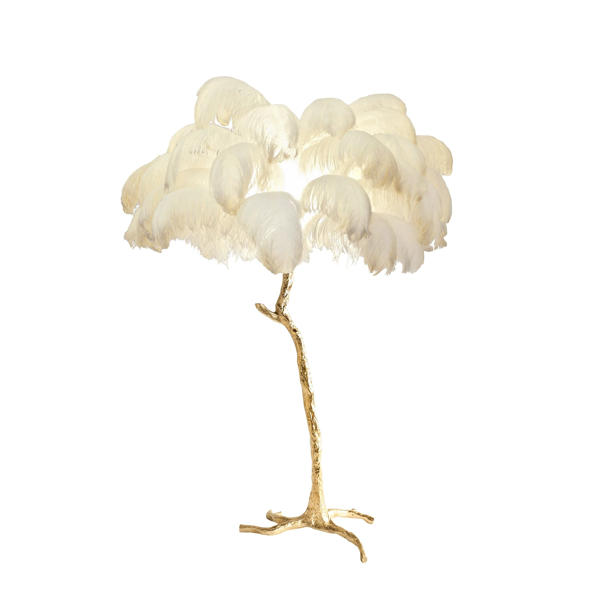 Ostrich Feather Brass Floor Lamp - Image 104