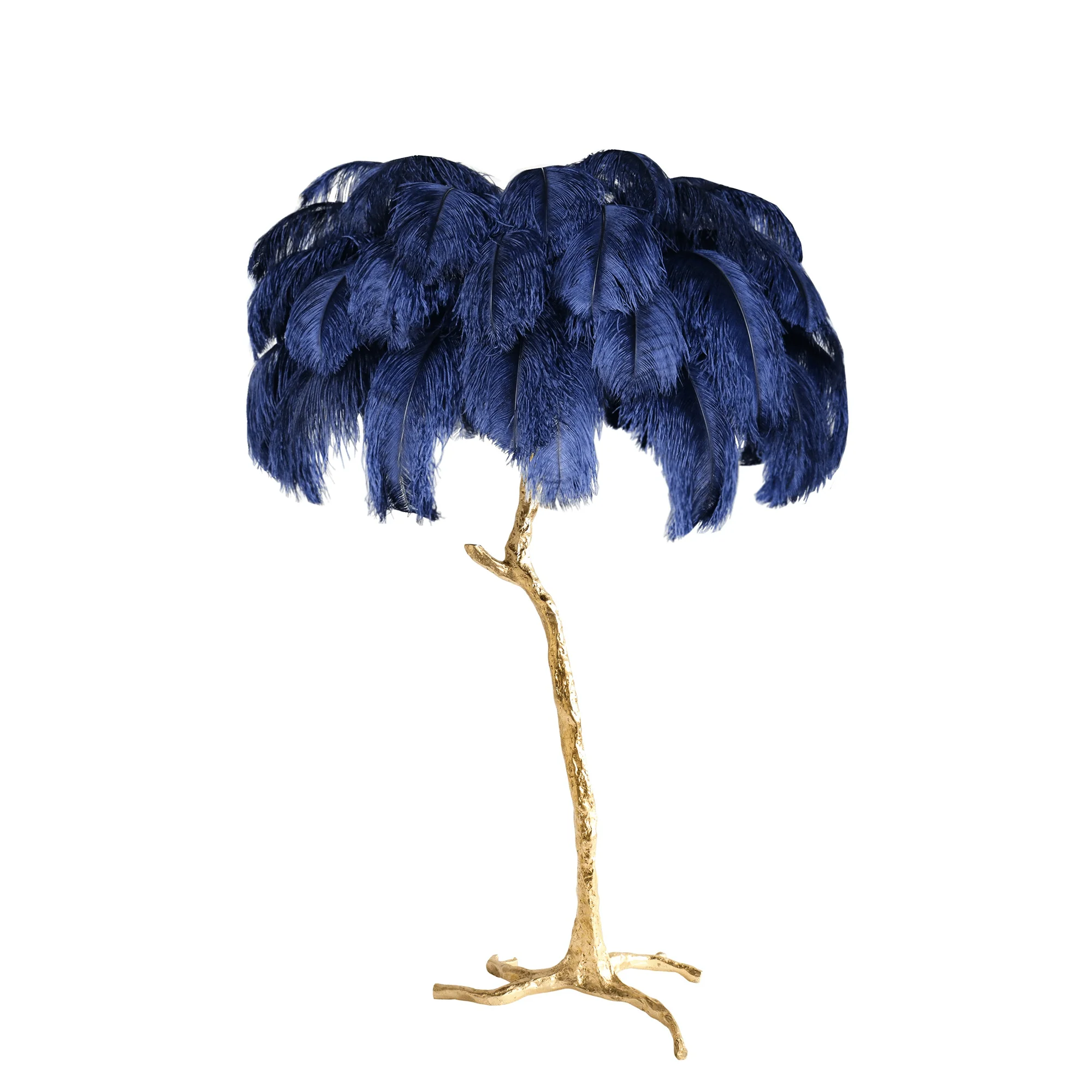 Ostrich Feather Brass Floor Lamp - Image 106