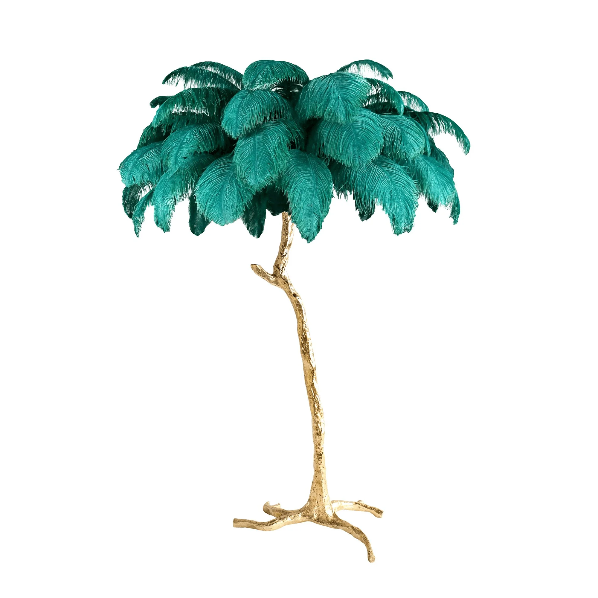 Ostrich Feather Brass Floor Lamp - Image 112