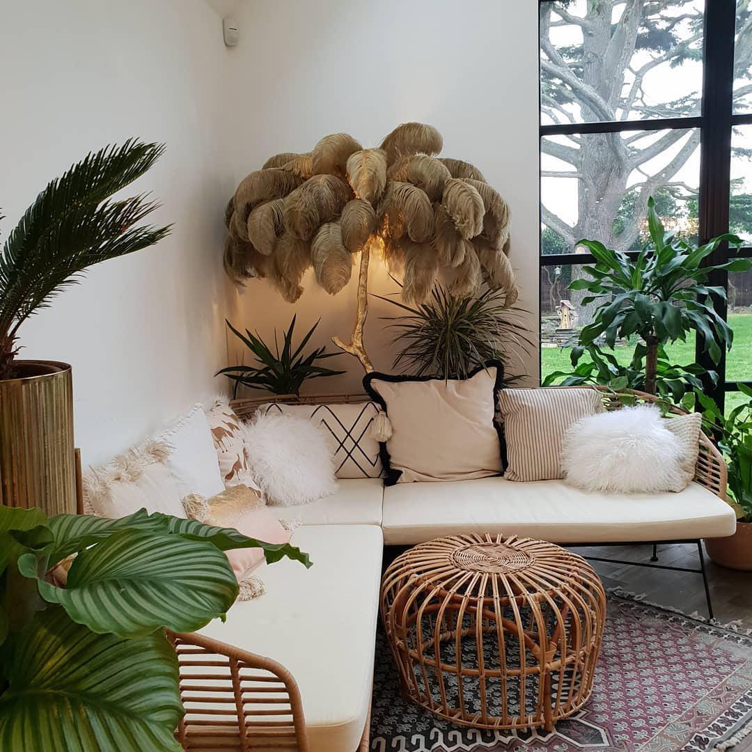 Ostrich Feather Brass Floor Lamp - Image 12