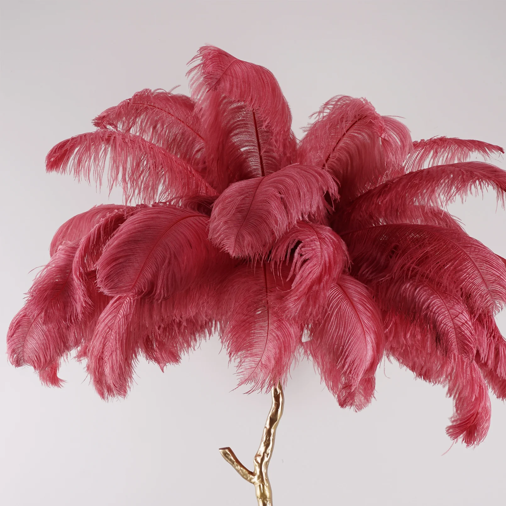 Ostrich Feather Brass Floor Lamp - Image 132