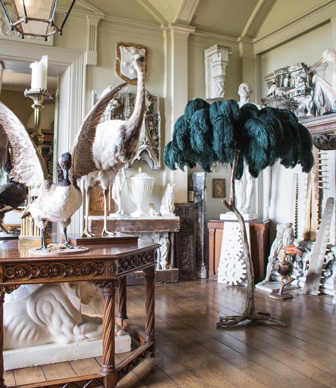 Ostrich Feather Brass Floor Lamp - Image 15