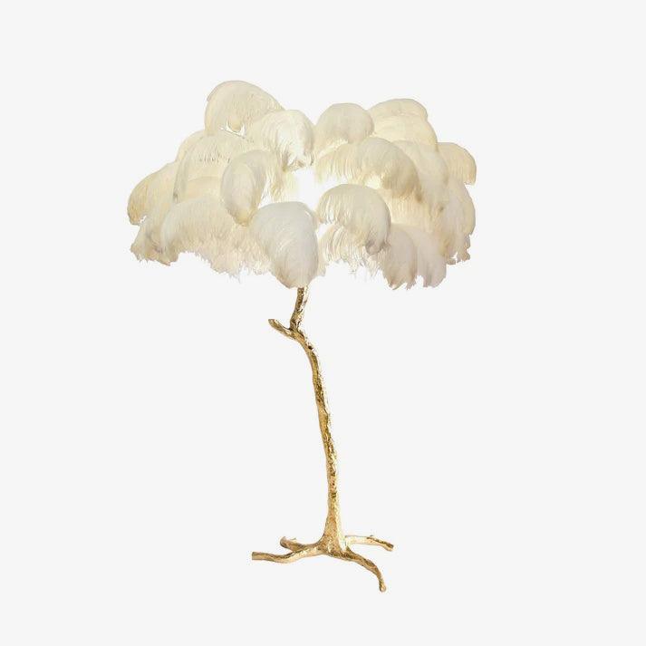 Ostrich Feather Brass Floor Lamp - Image 16