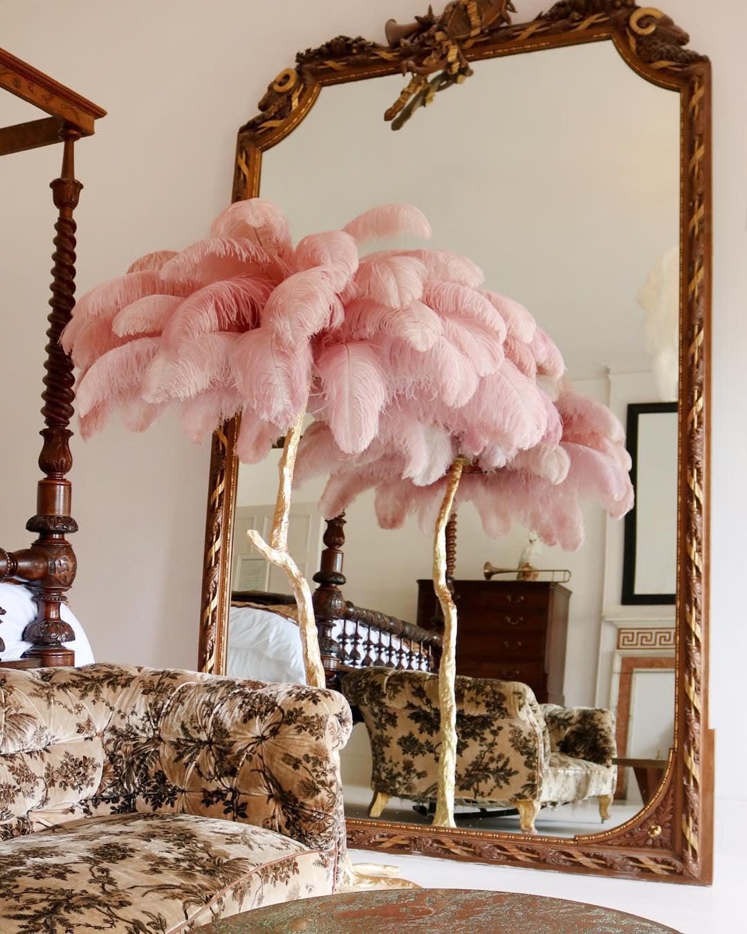 Ostrich Feather Brass Floor Lamp - Image 21