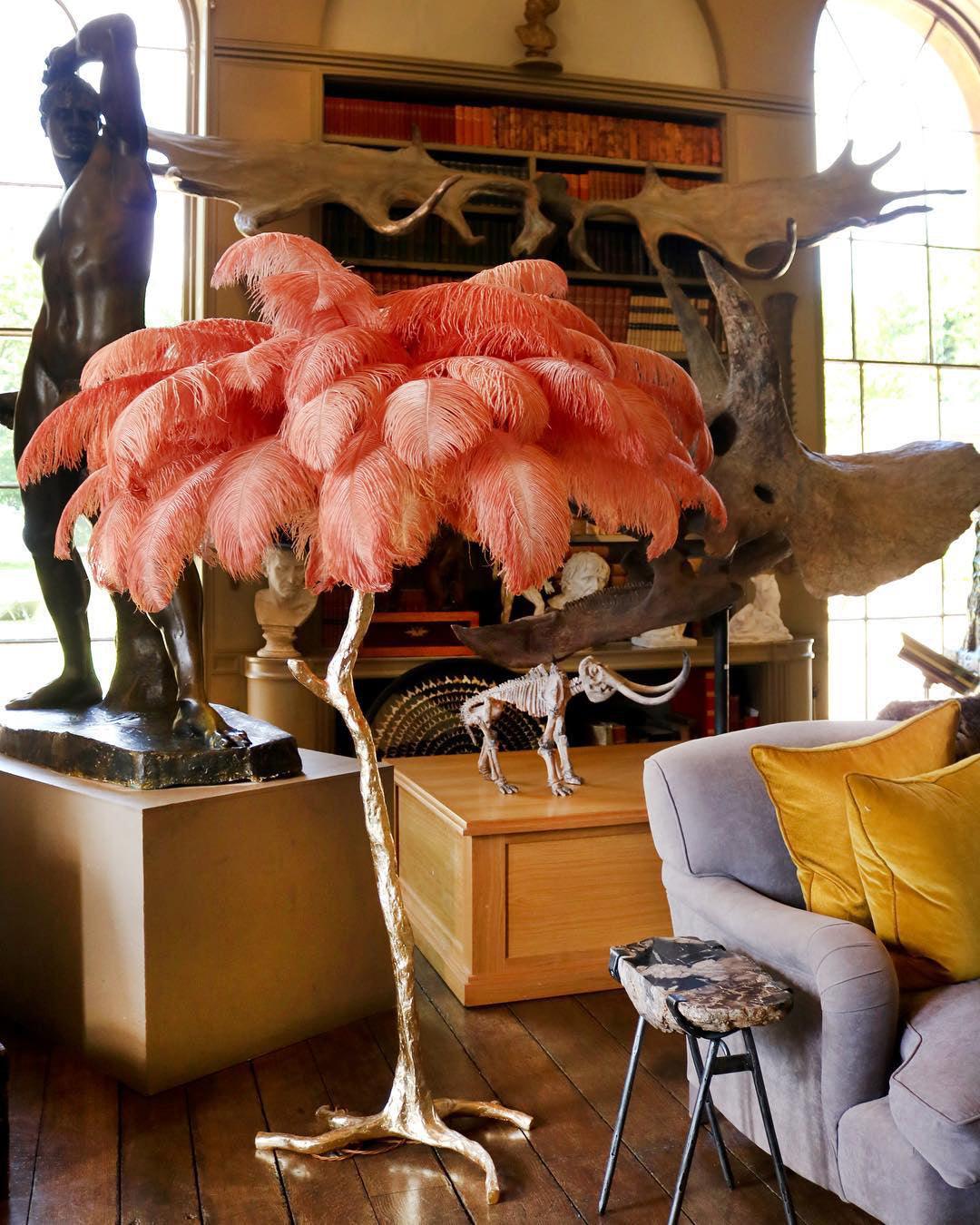 Ostrich Feather Brass Floor Lamp - Image 22