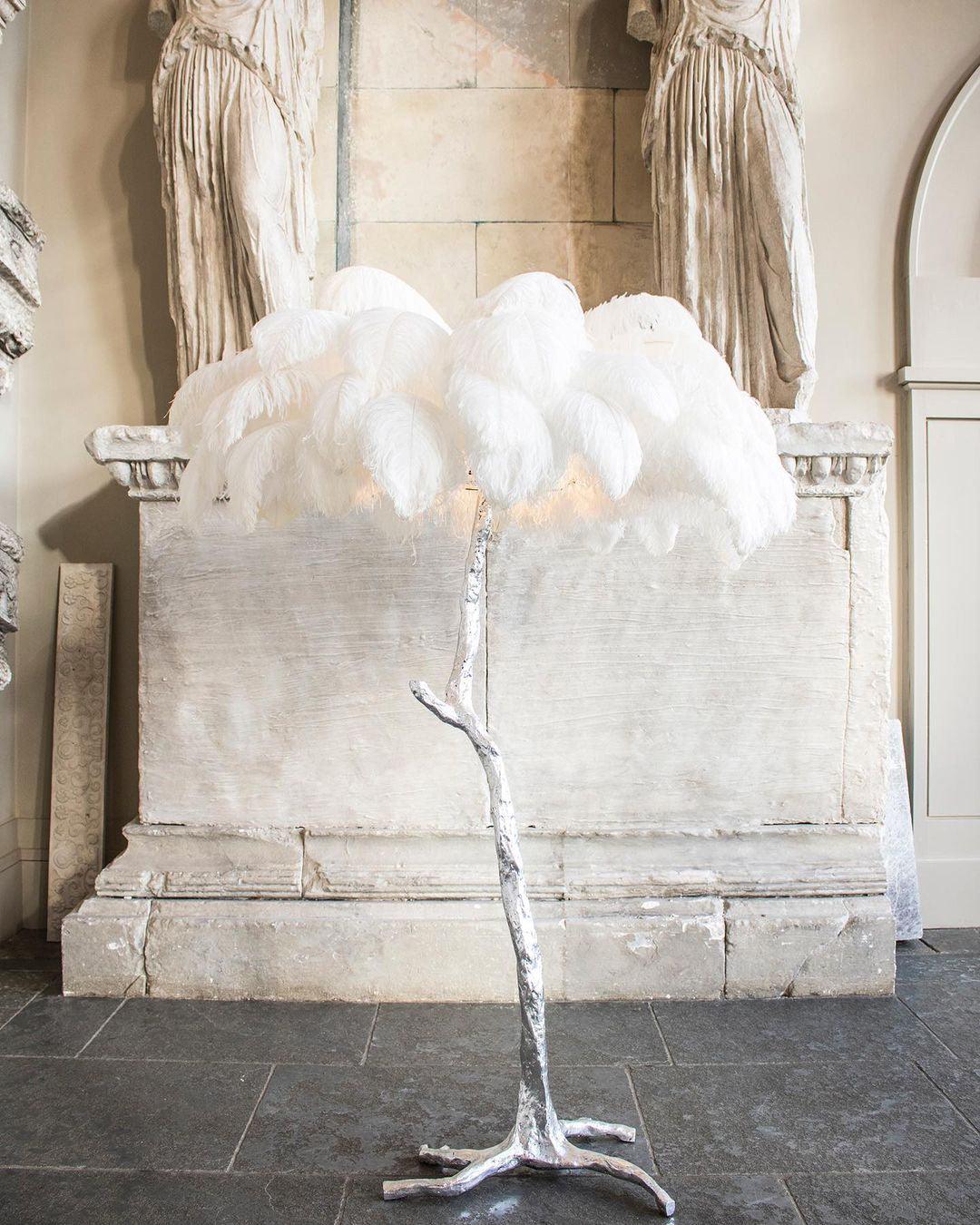 Ostrich Feather Brass Floor Lamp - Image 33