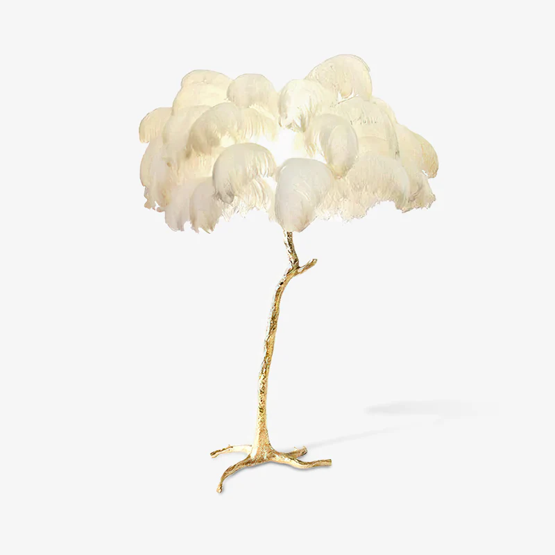 Ostrich Feather Brass Floor Lamp - Image 38