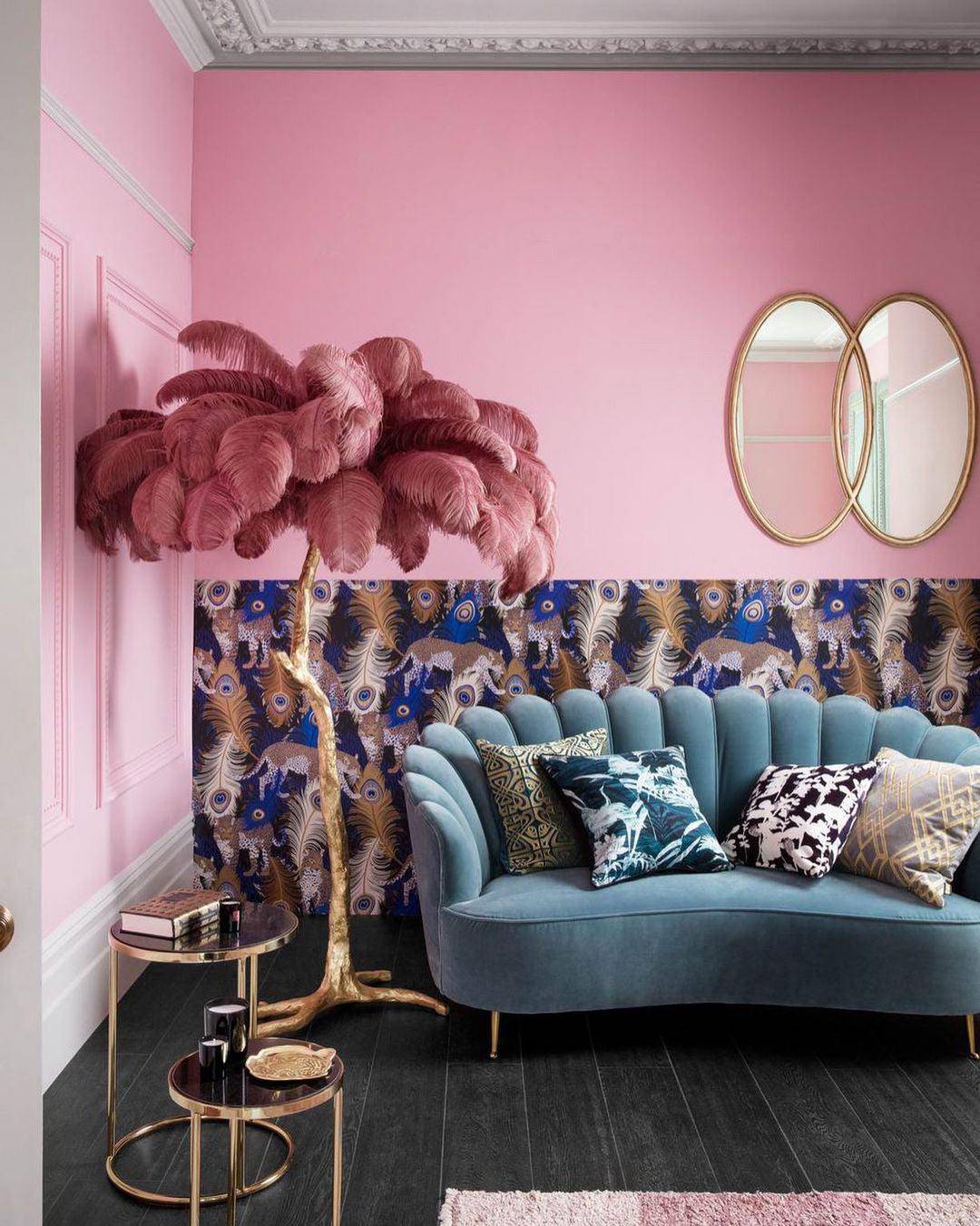 Ostrich Feather Brass Floor Lamp - Image 45