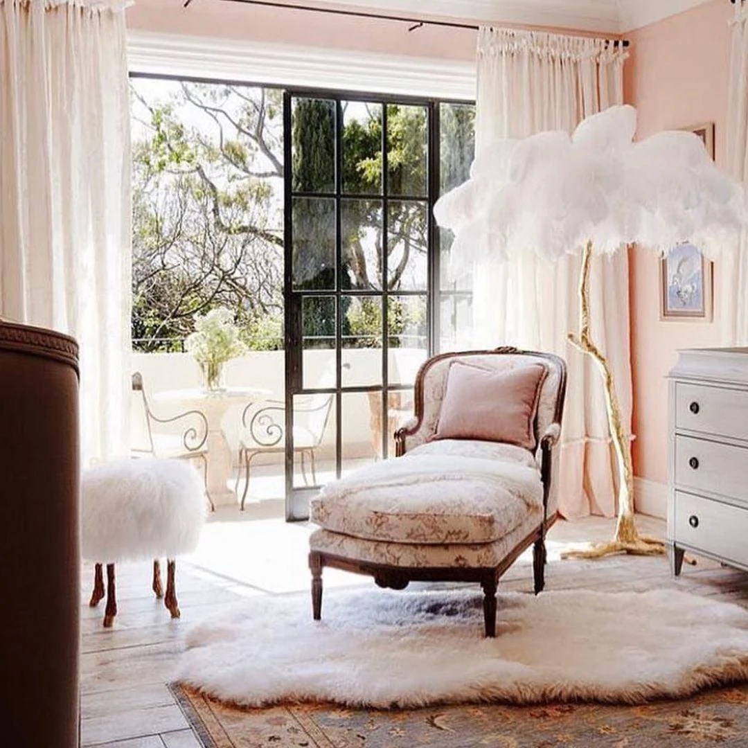 Ostrich Feather Brass Floor Lamp - Image 50