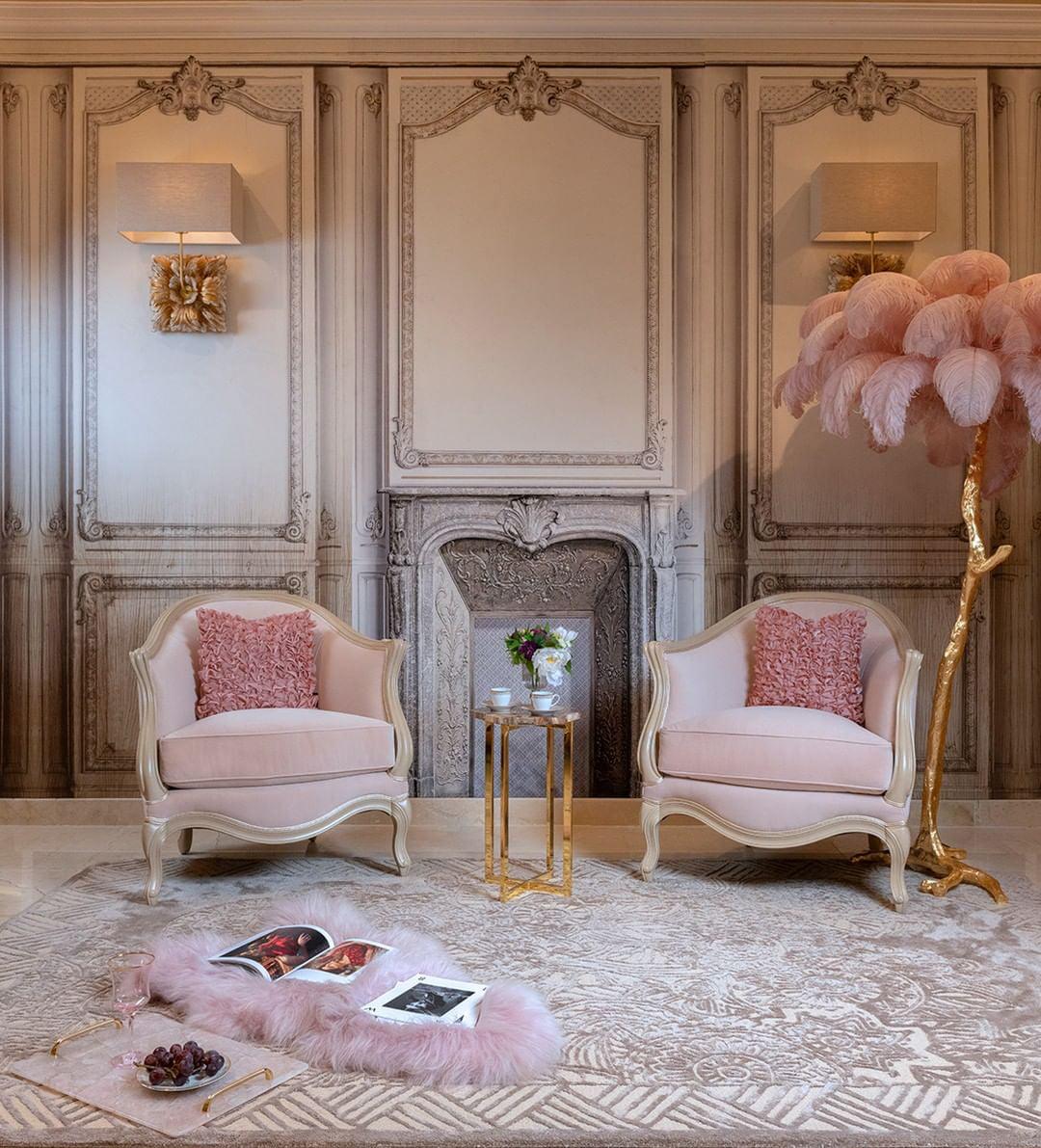 Ostrich Feather Brass Floor Lamp - Image 64