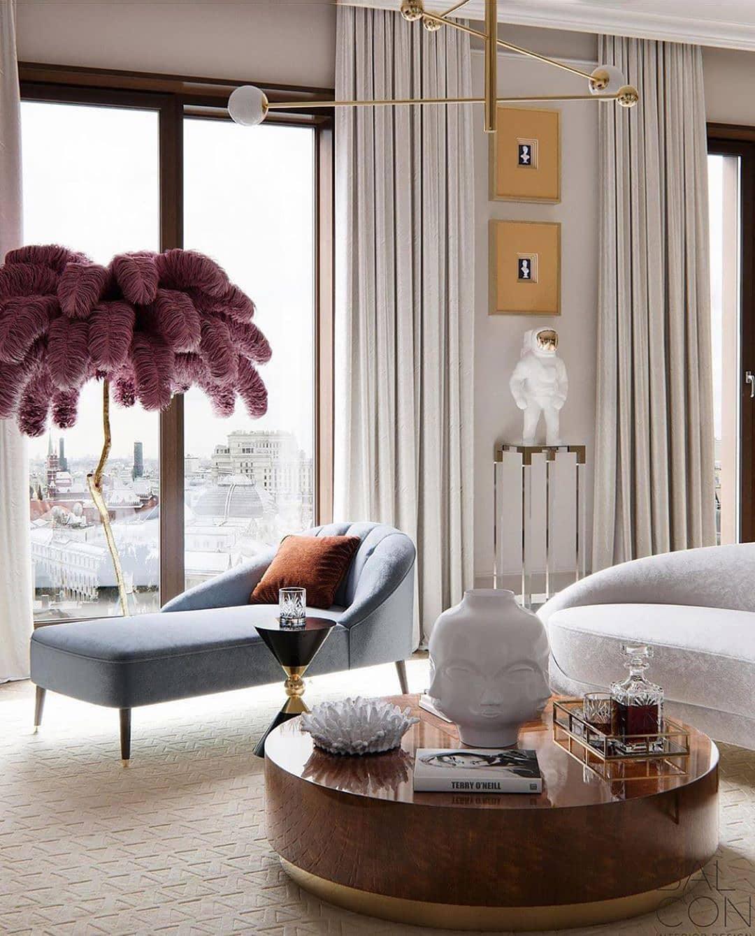 Ostrich Feather Brass Floor Lamp - Image 71