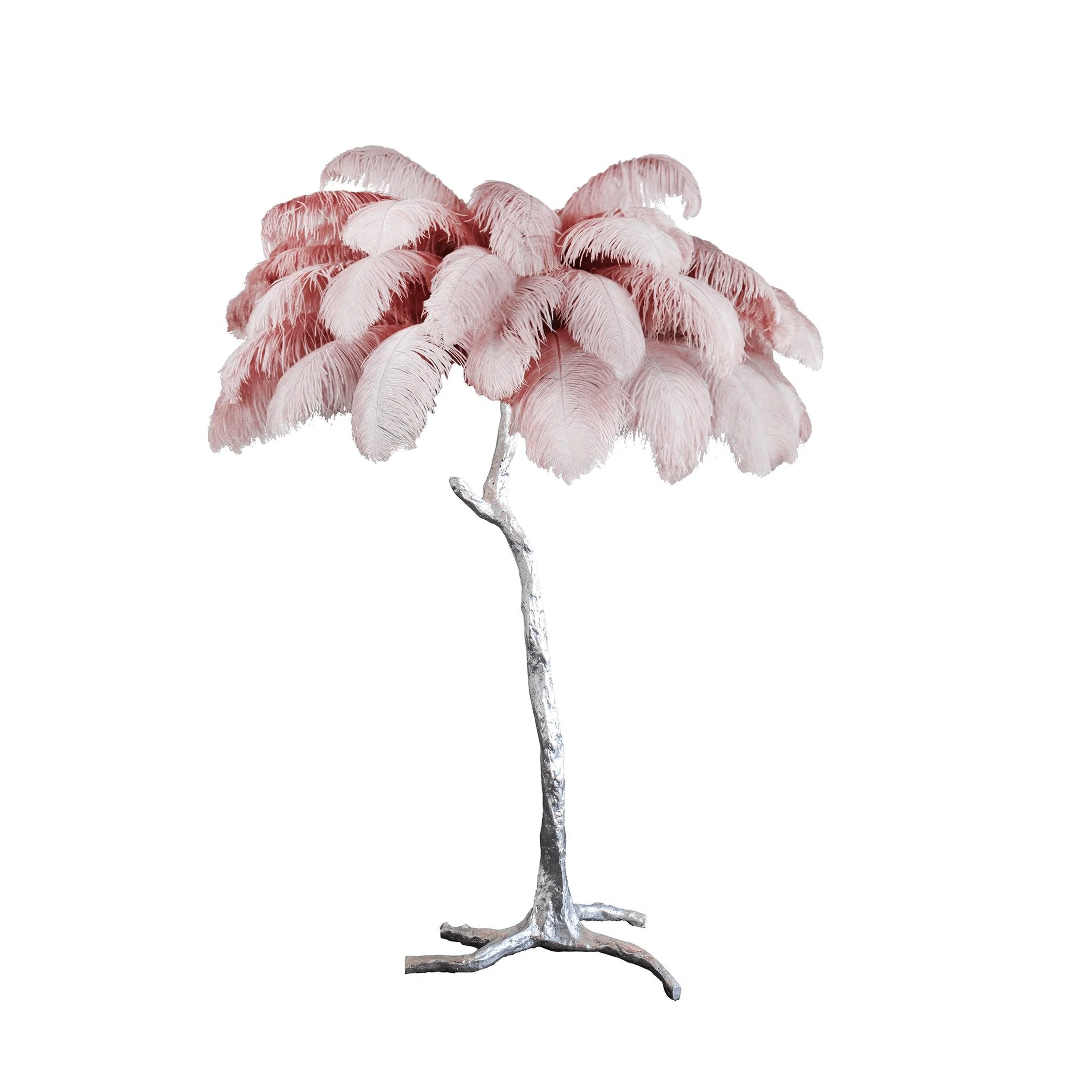 Ostrich Feather Brass Floor Lamp - Image 87