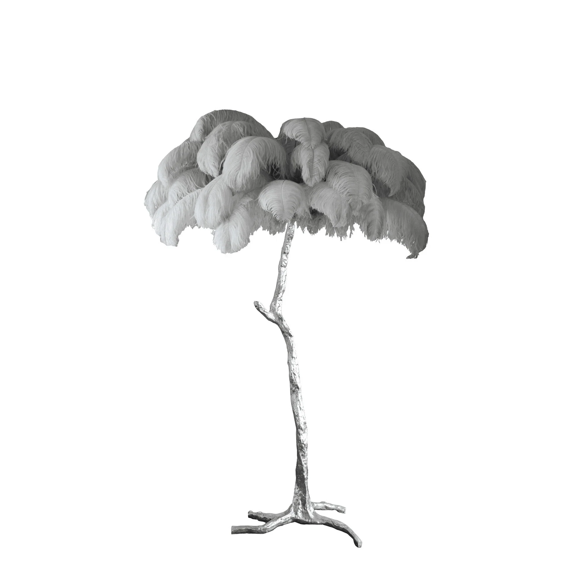 Ostrich Feather Brass Floor Lamp - Image 89