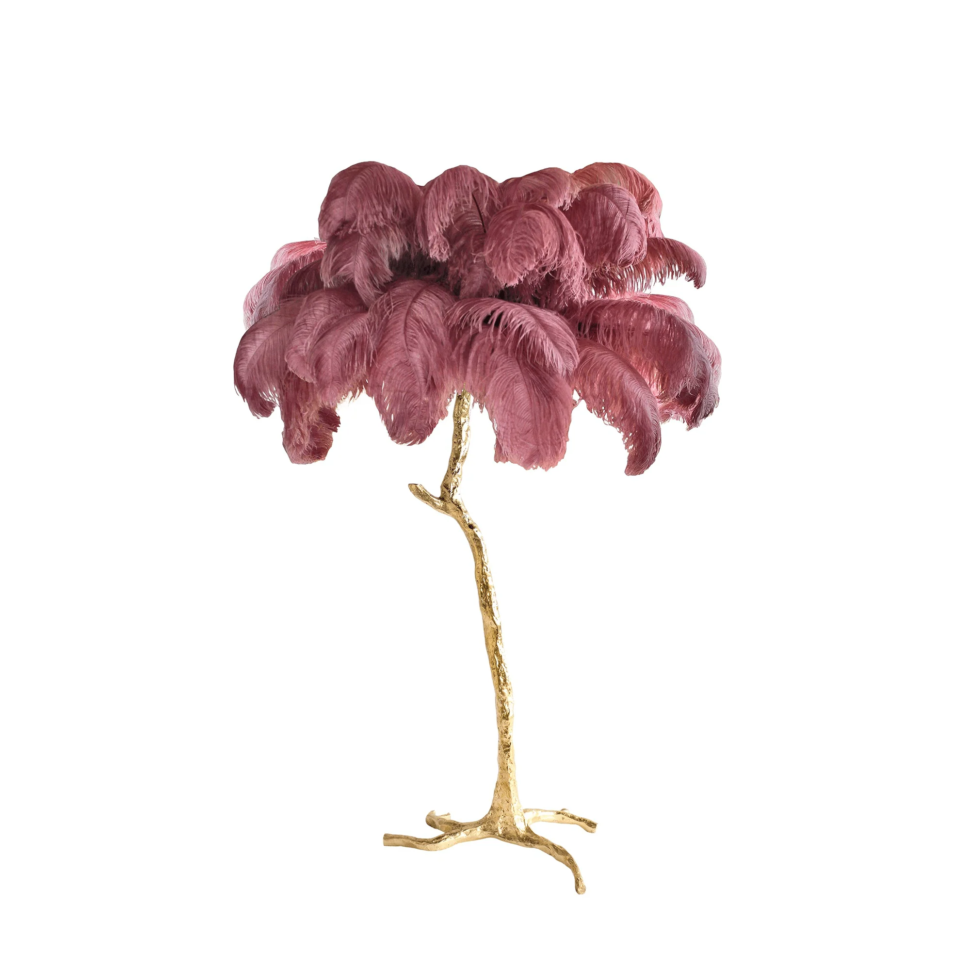 Ostrich Feather Brass Floor Lamp - Image 94
