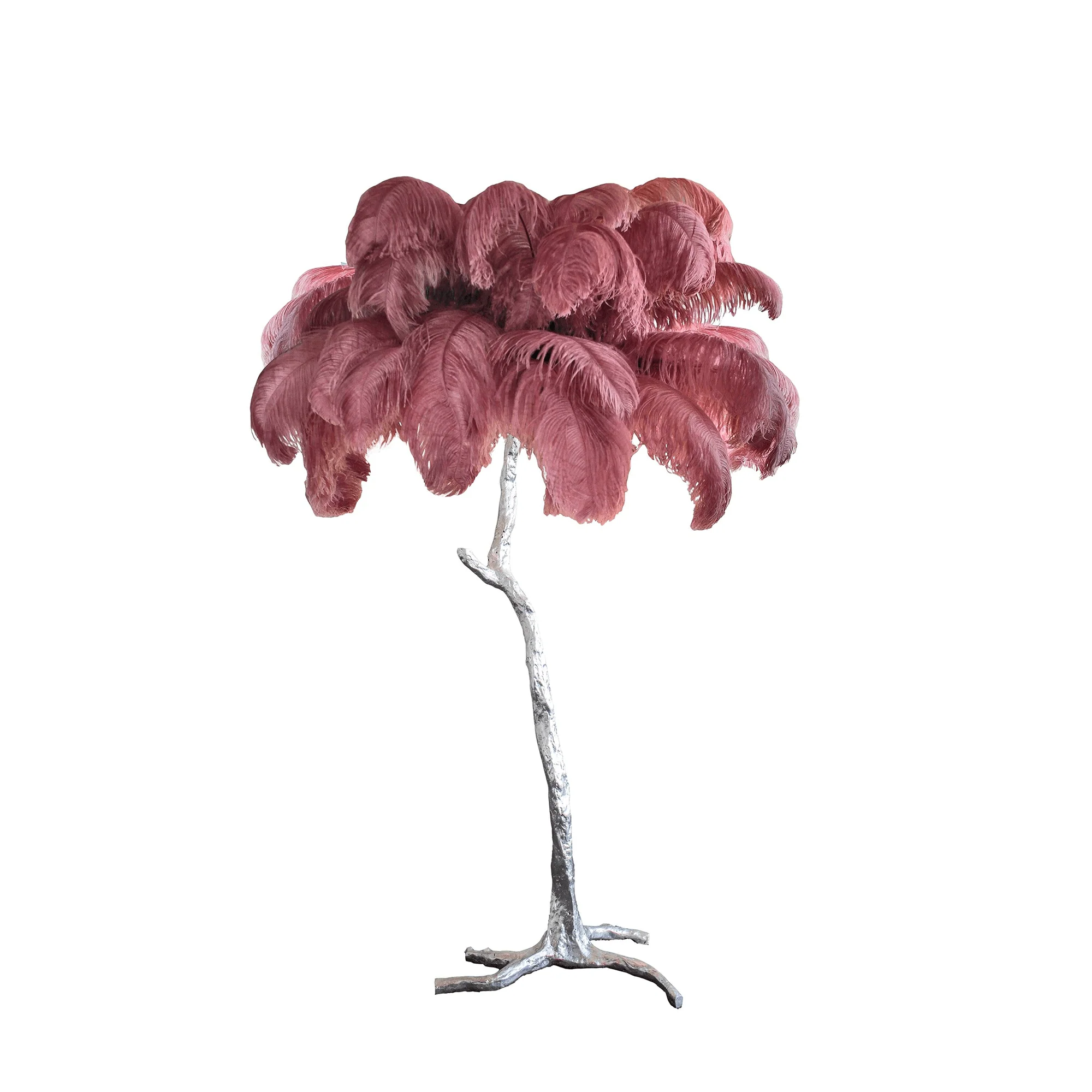 Ostrich Feather Brass Floor Lamp - Image 95