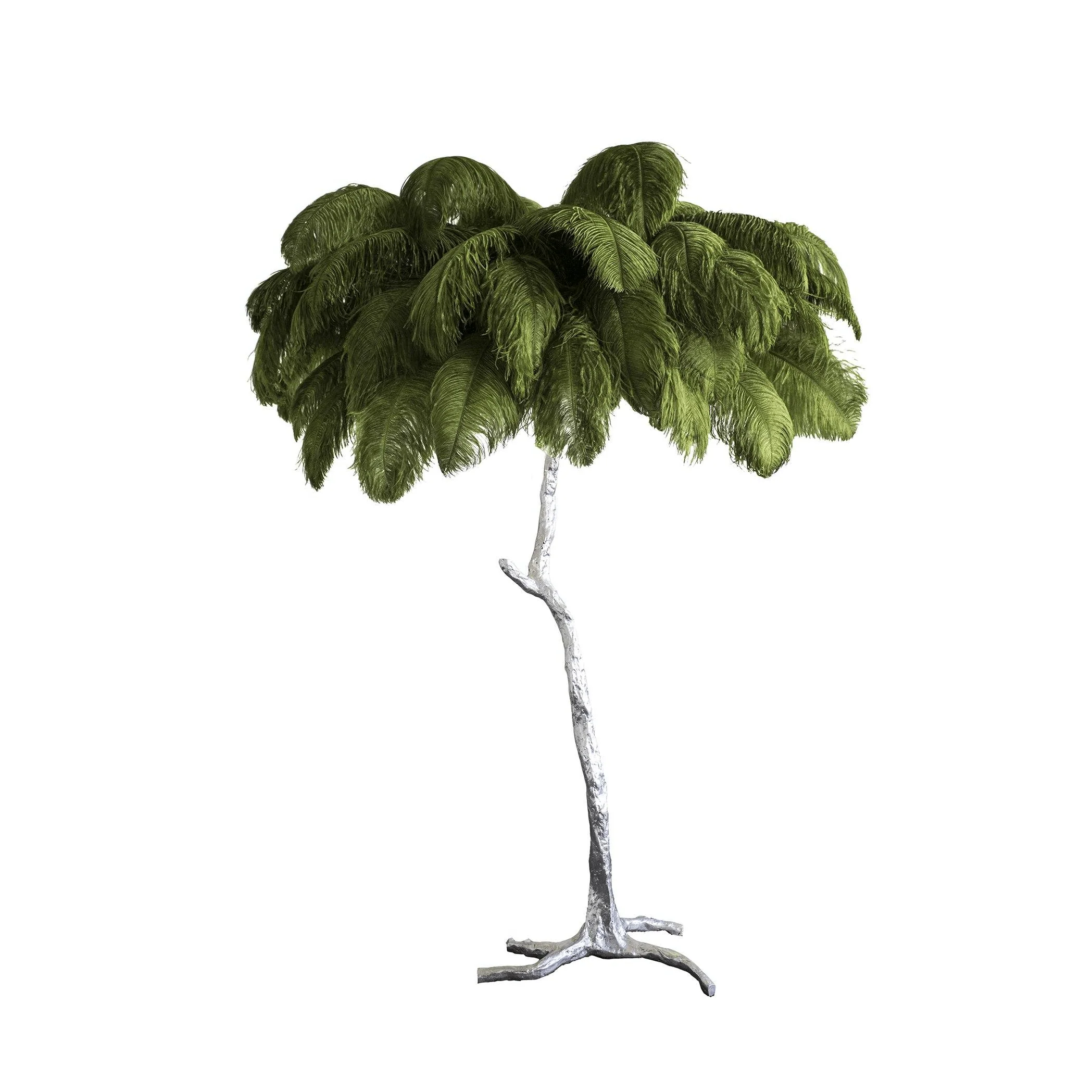 Ostrich Feather Brass Floor Lamp - Image 97