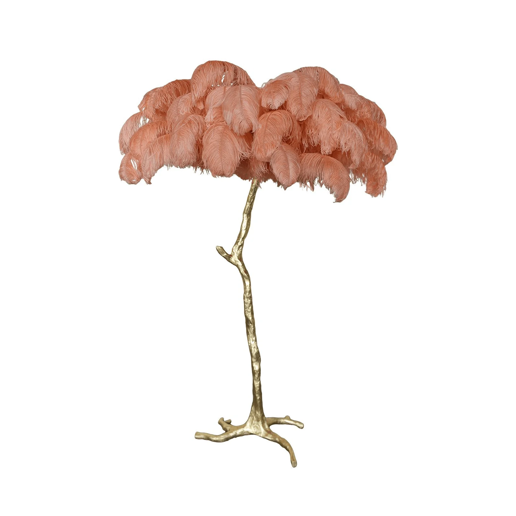 Ostrich Feather Brass Floor Lamp - Image 98