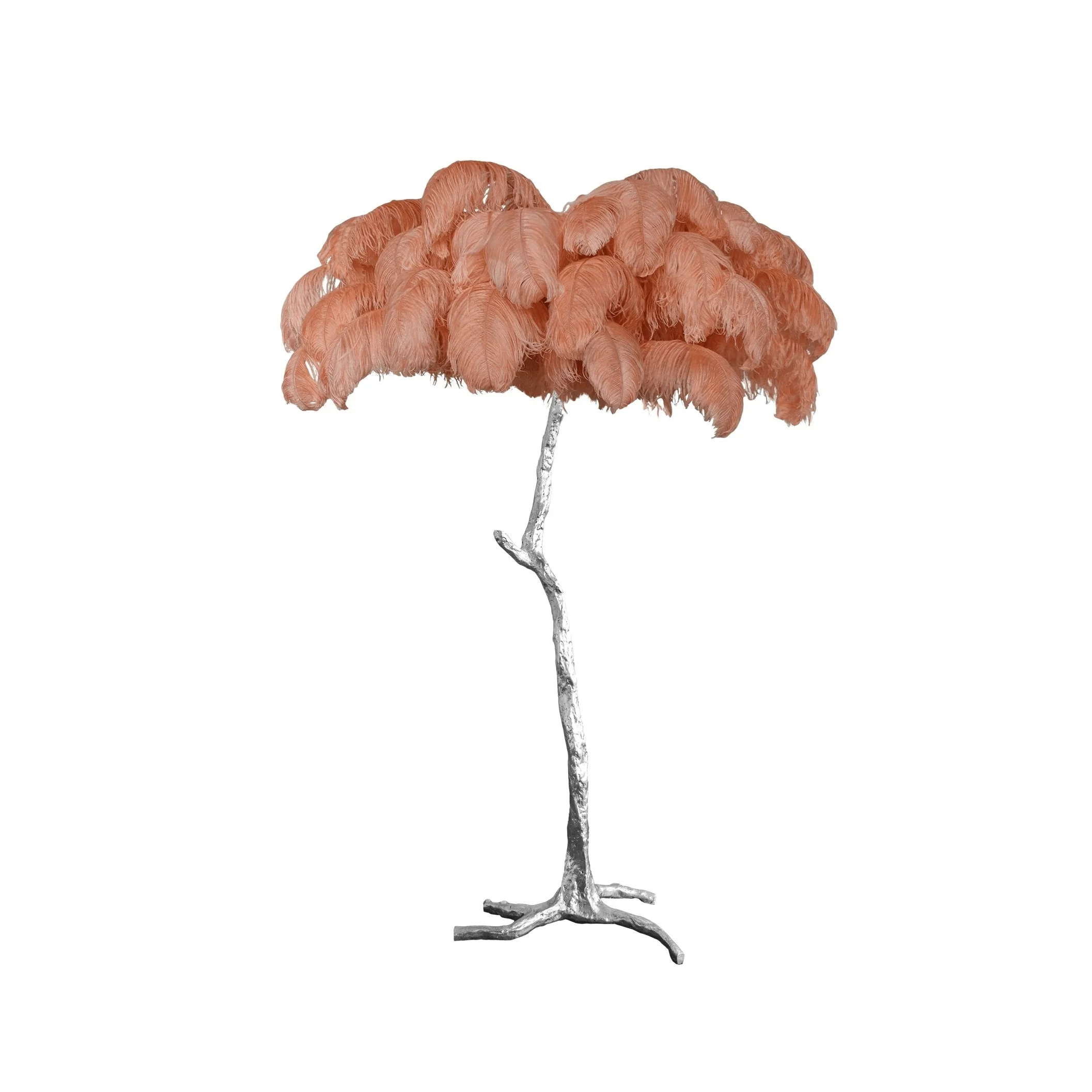 Ostrich Feather Brass Floor Lamp - Image 99