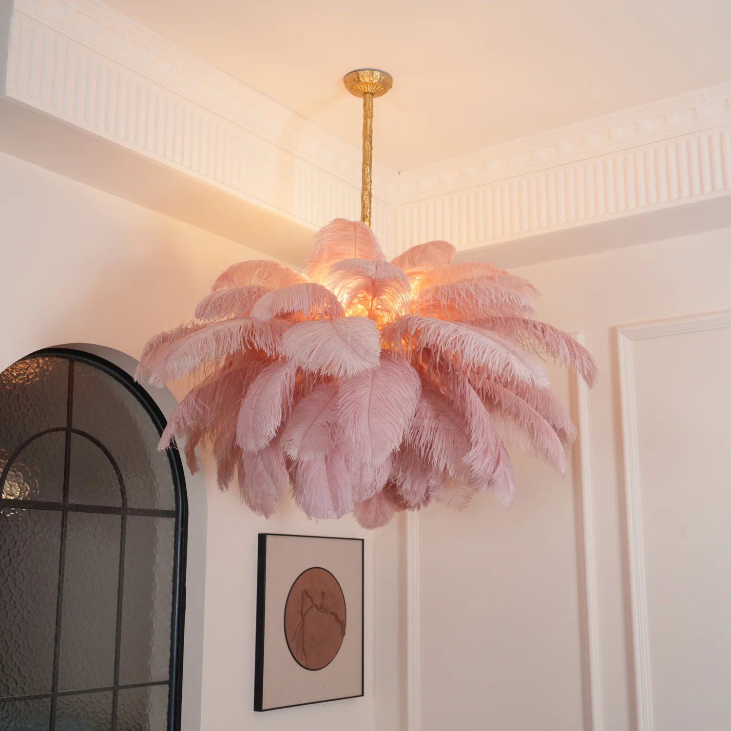 Ostrich Feather Chandelier - Image 11