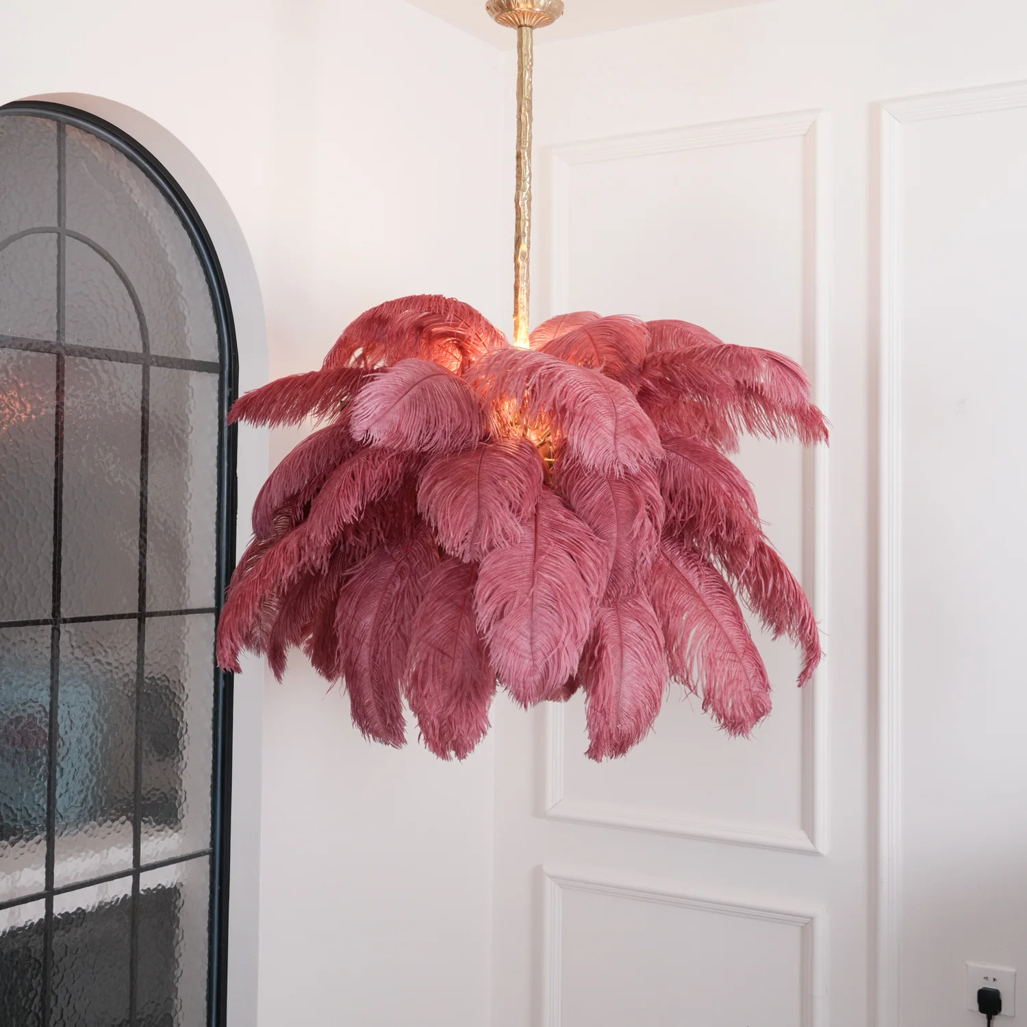 Ostrich Feather Chandelier - Image 12