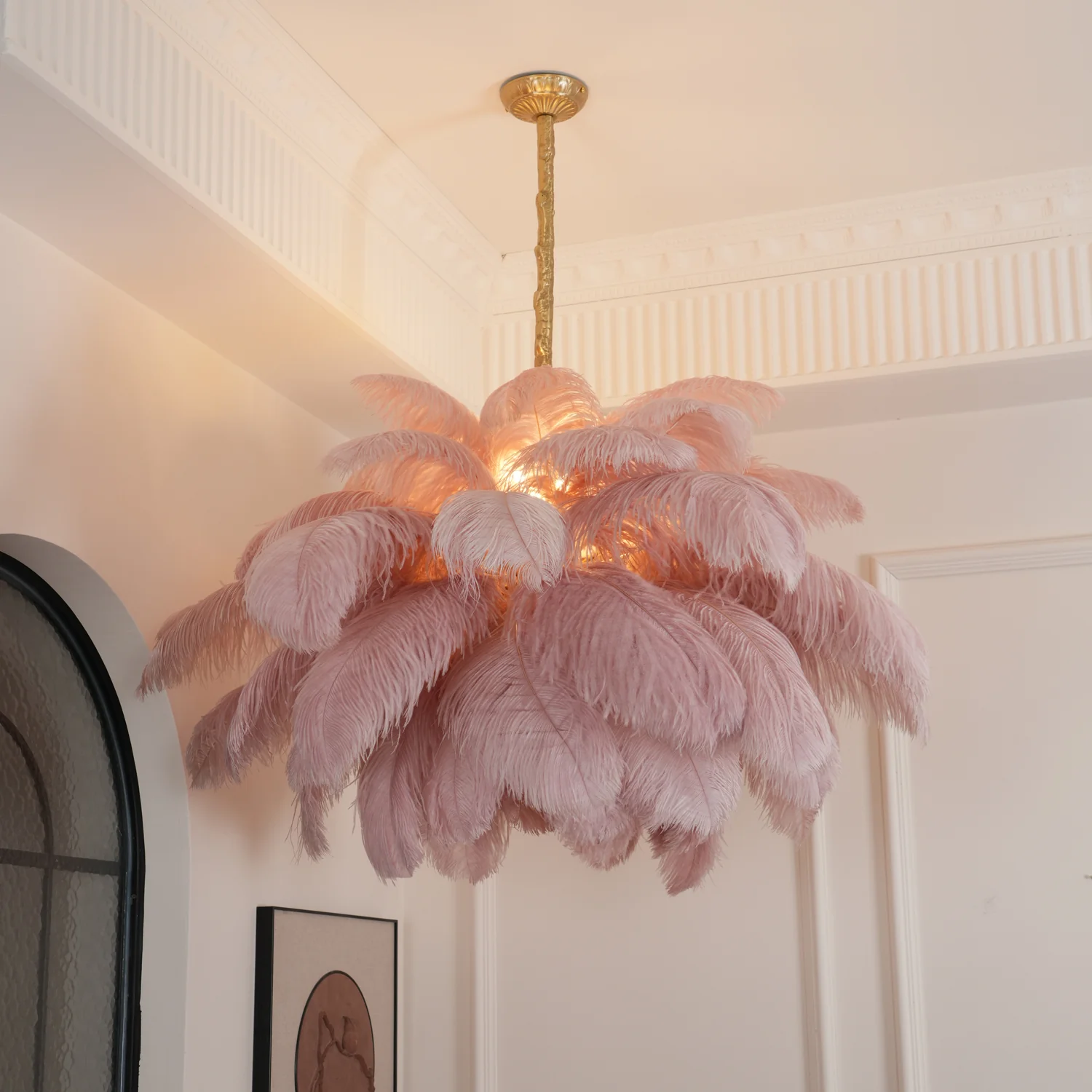 Ostrich Feather Chandelier - Image 13