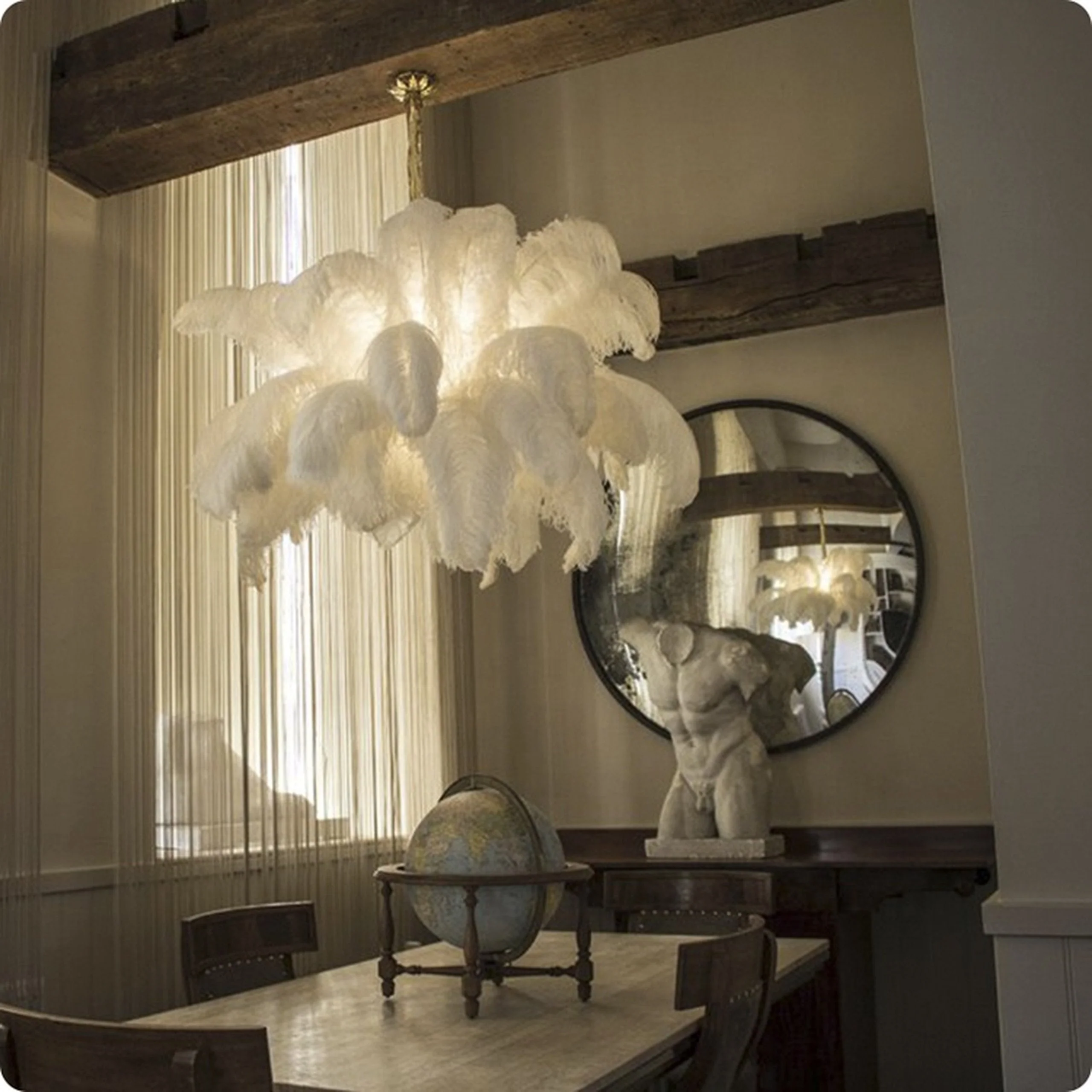 Ostrich Feather Chandelier - Image 140