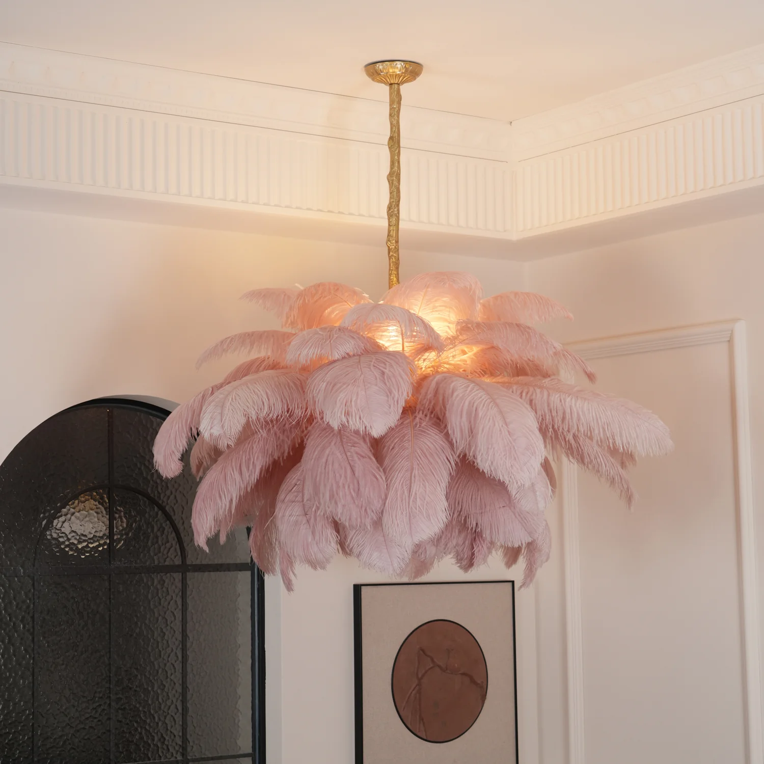 Ostrich Feather Chandelier - Image 16