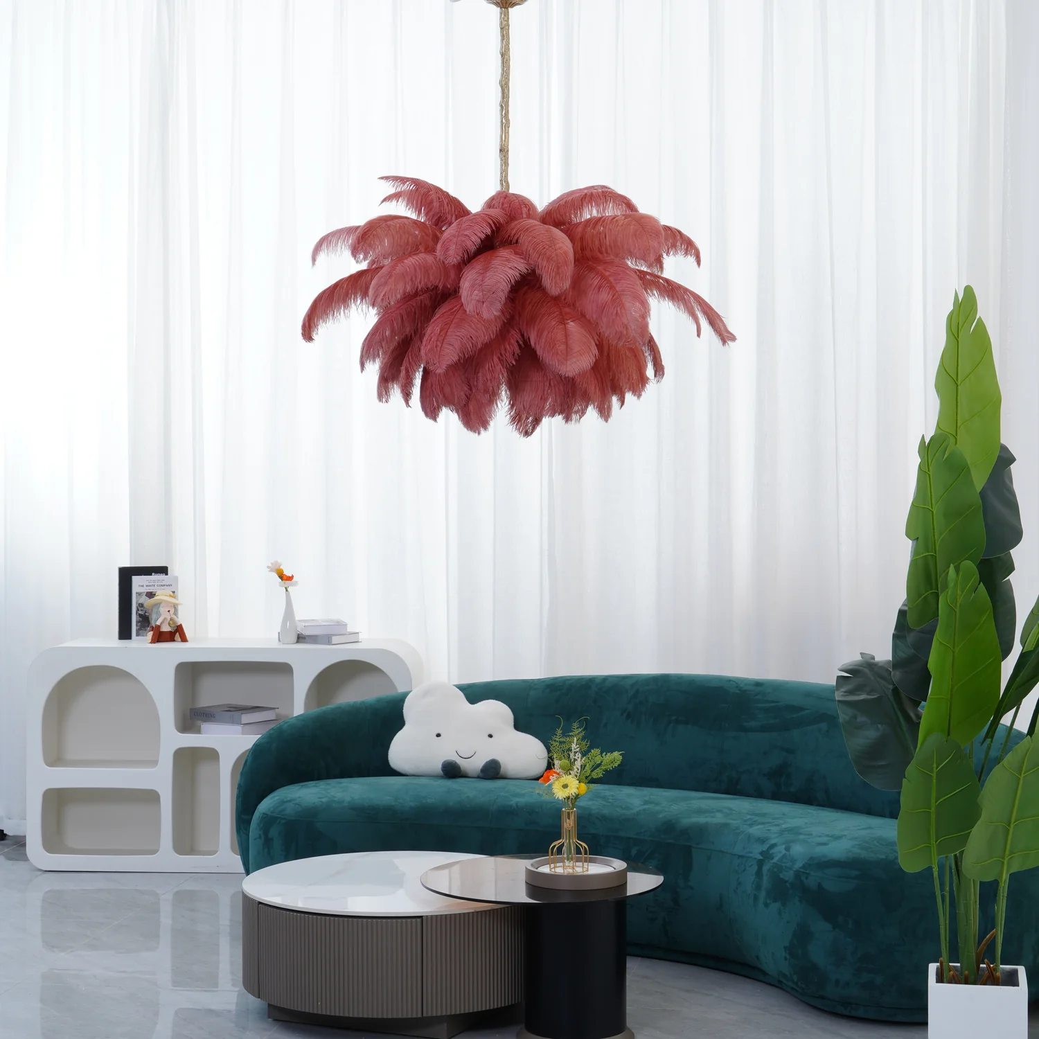 Ostrich Feather Chandelier - Image 187