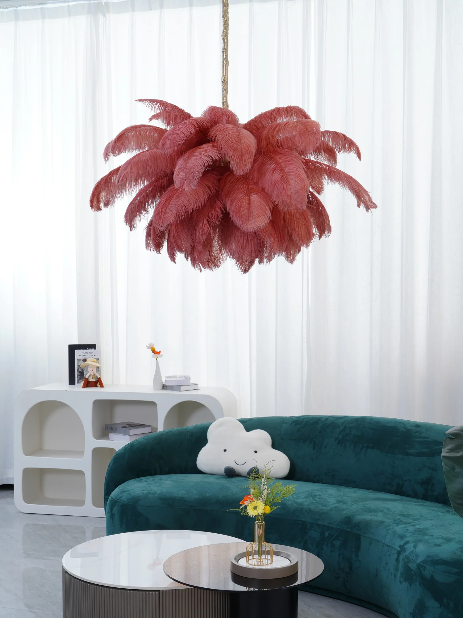 Ostrich Feather Chandelier - Image 188