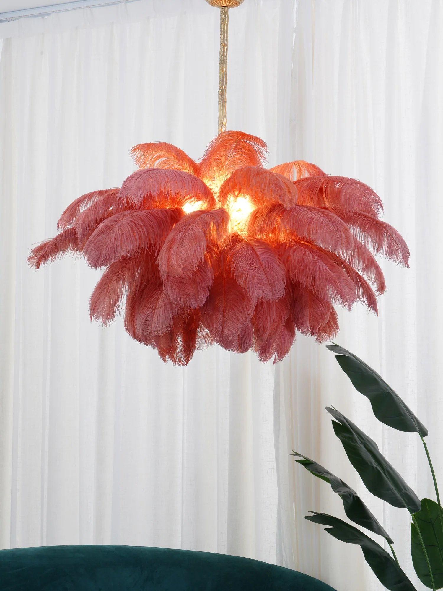 Ostrich Feather Chandelier - Image 190