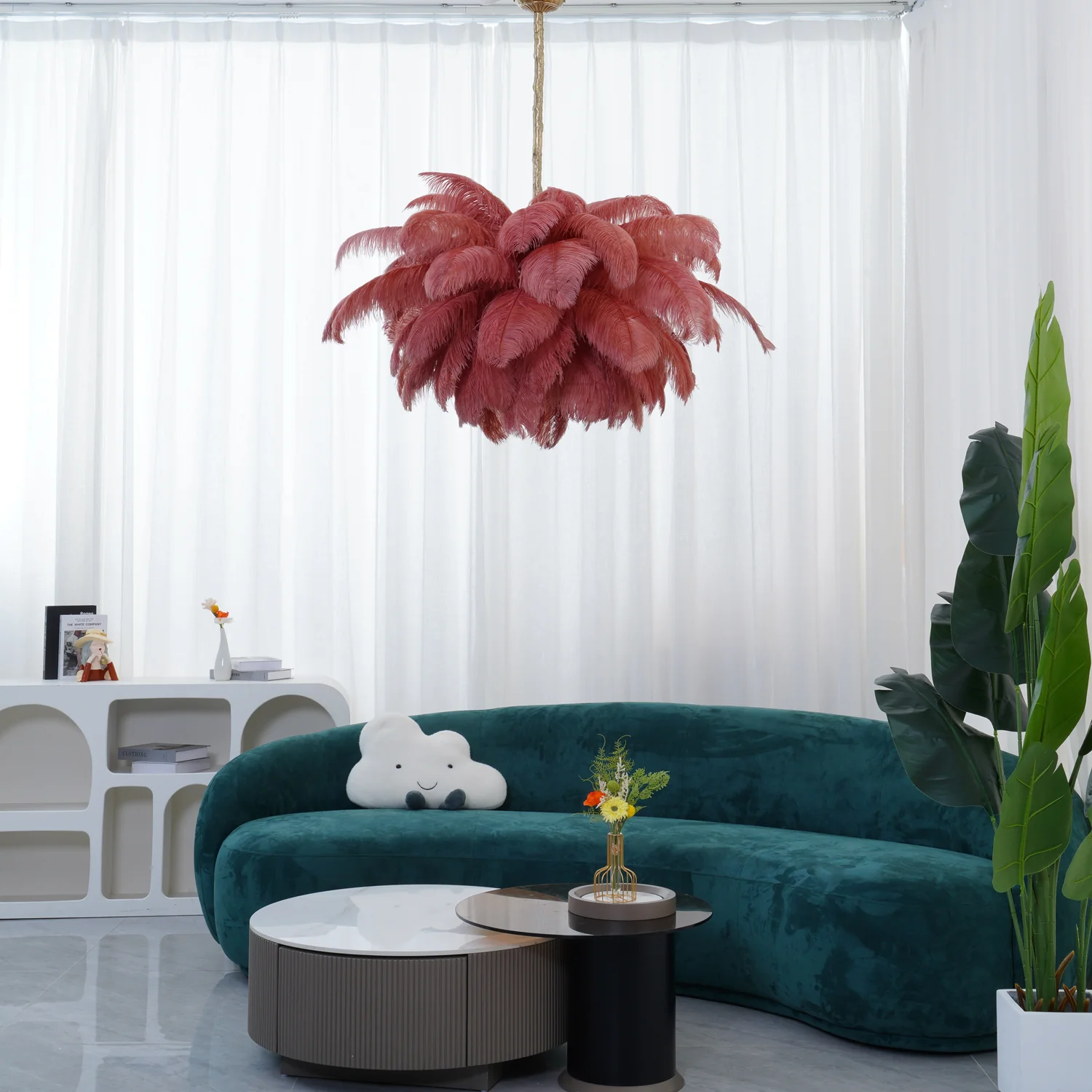 Ostrich Feather Chandelier - Image 192