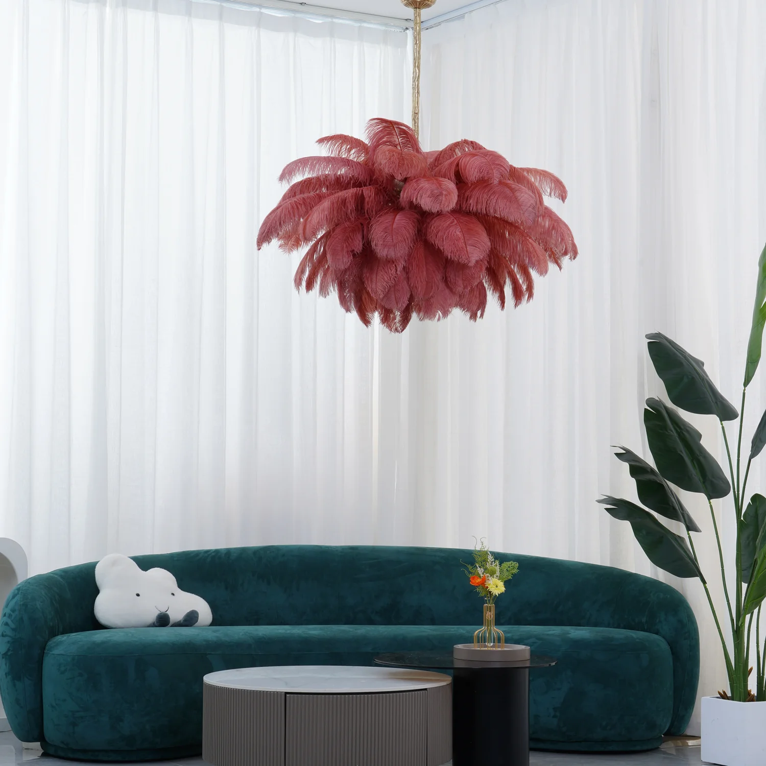 Ostrich Feather Chandelier - Image 195