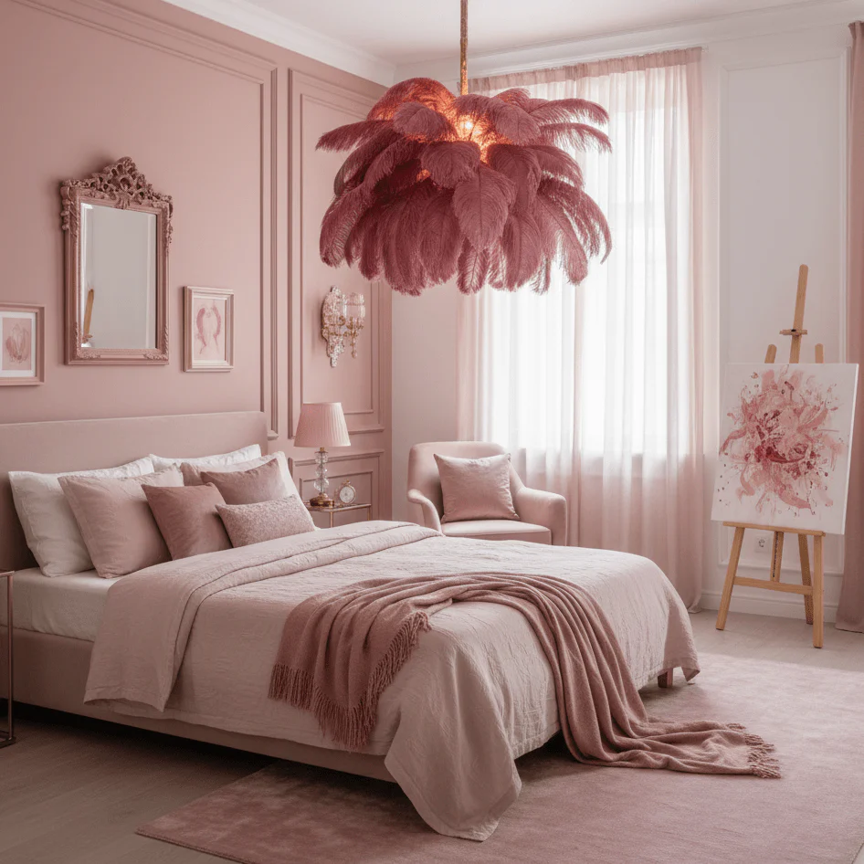 Ostrich Feather Chandelier - Image 204