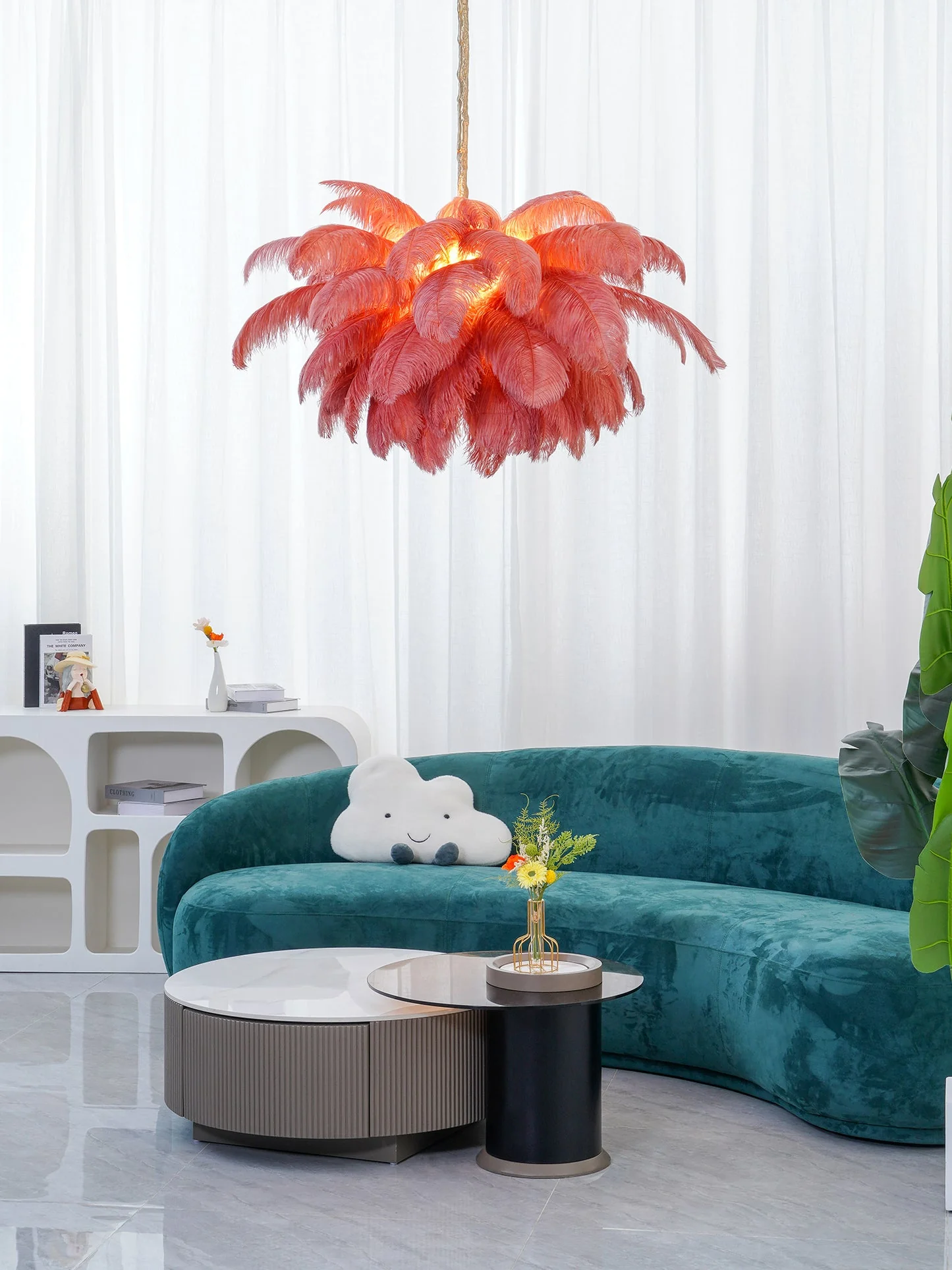 Ostrich Feather Chandelier - Image 72