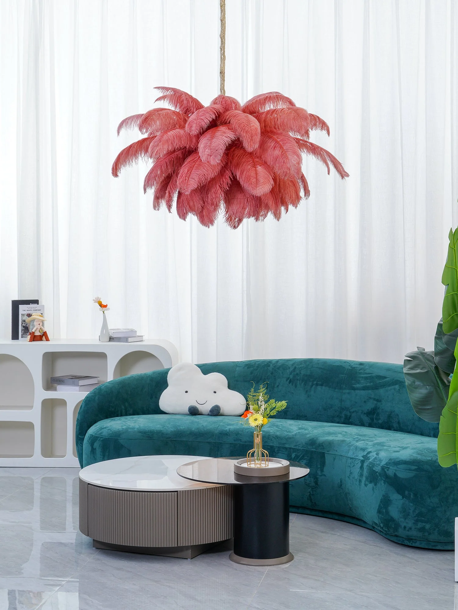 Ostrich Feather Chandelier - Image 86