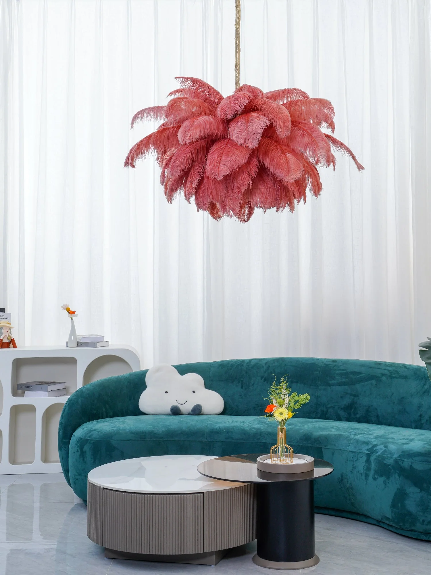 Ostrich Feather Chandelier - Image 87