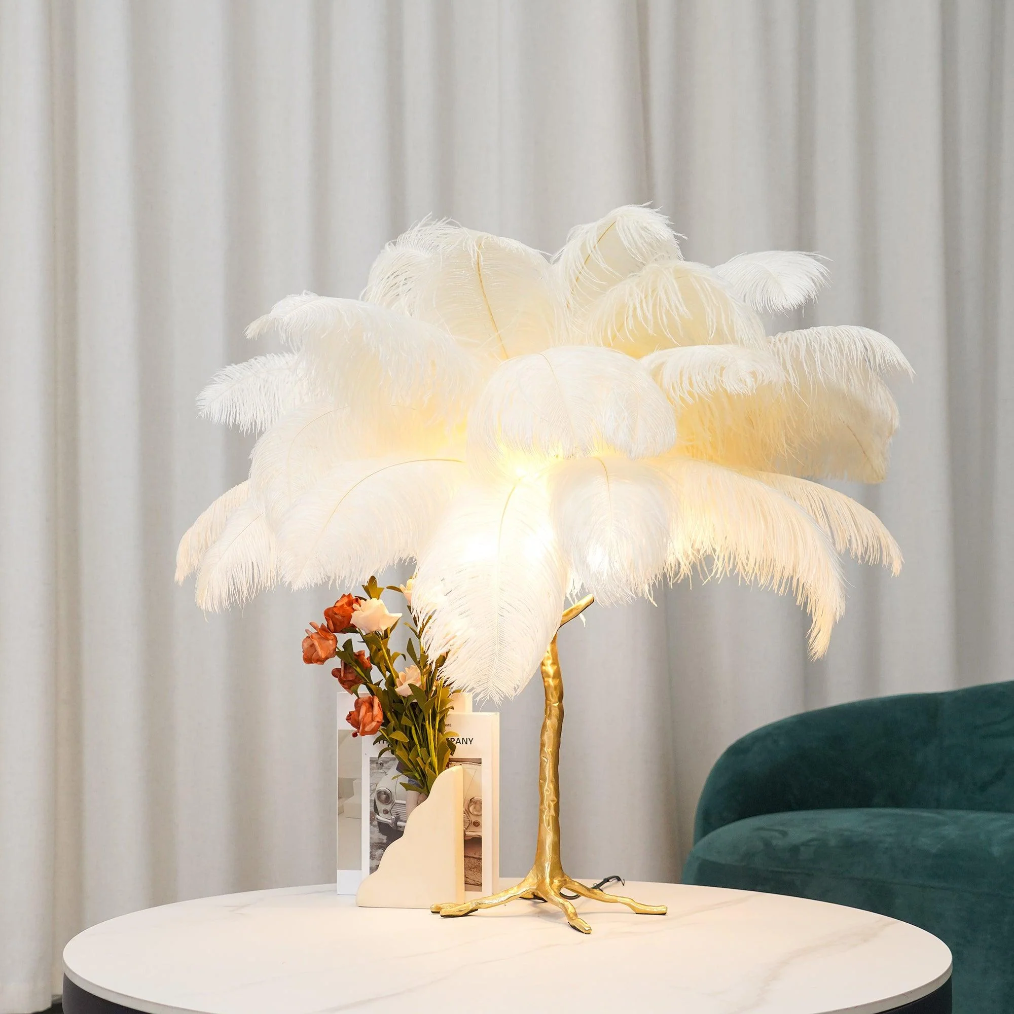 Ostrich Feather Table Lamp - Image 13