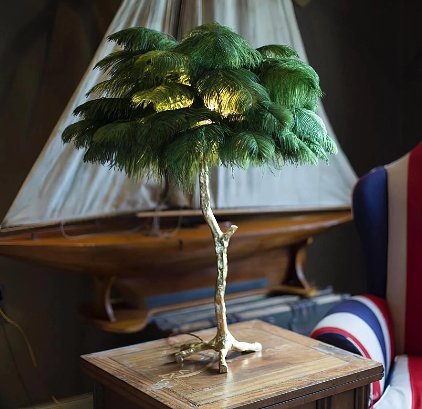 Ostrich Feather Table Lamp - Image 42