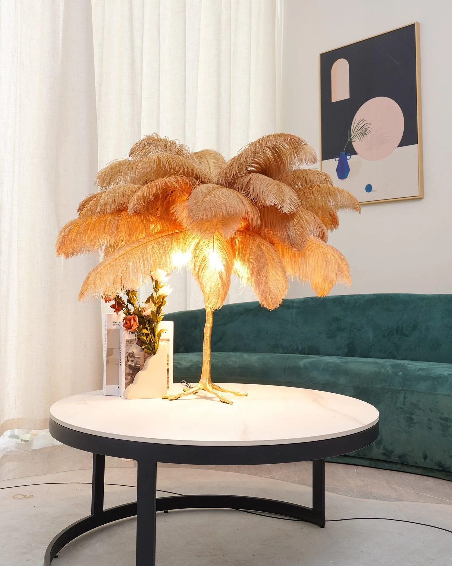 Ostrich Feather Table Lamp - Image 57