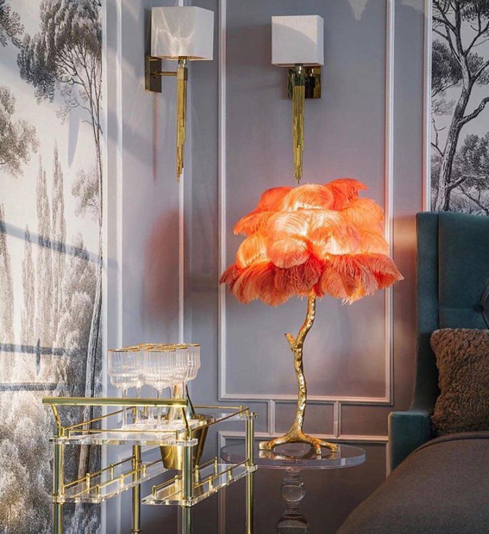 Ostrich Feather Table Lamp - Image 59