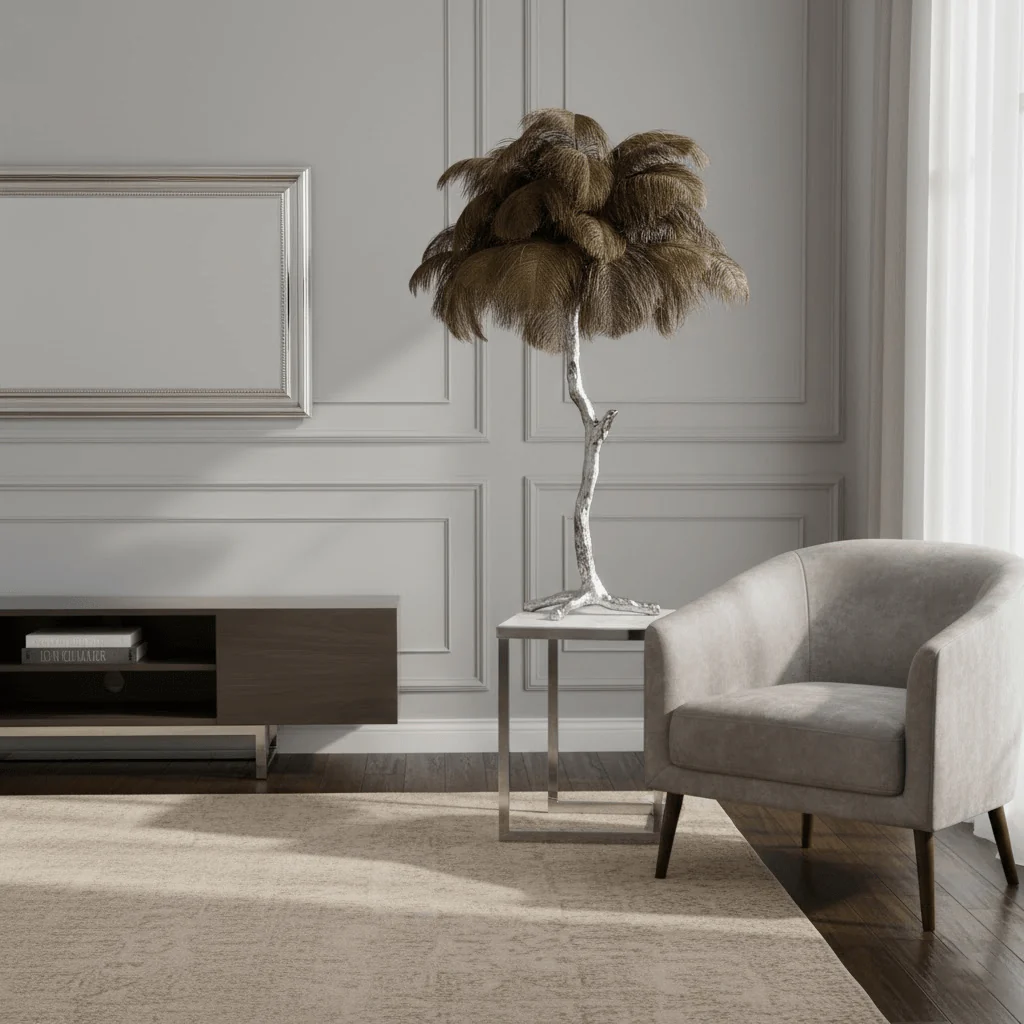 Ostrich Feather Table Lamp - Image 6
