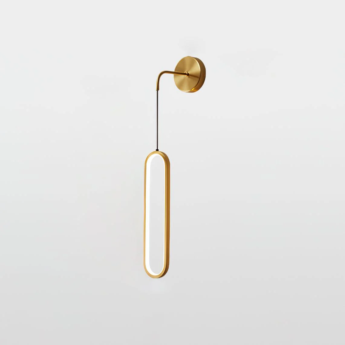 Oval LED Brass Wall Lamp - Image 11
