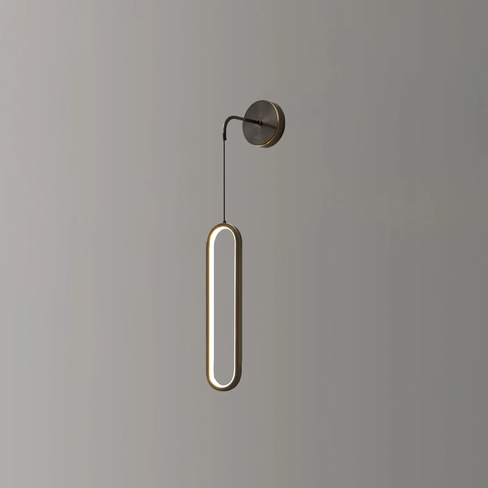 Oval LED Brass Wall Lamp - Image 12