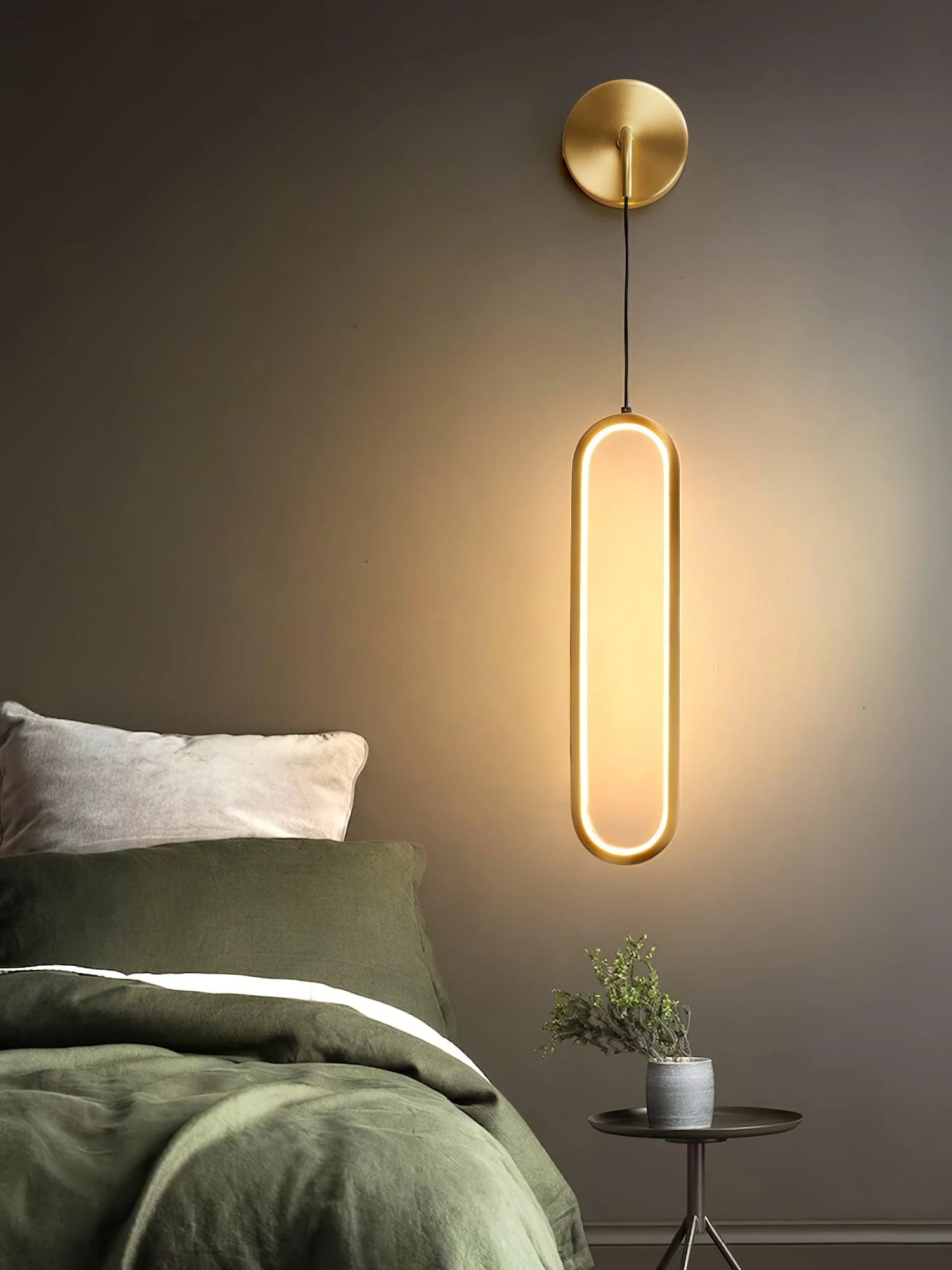 Oval LED Brass Wall Lamp - Image 14