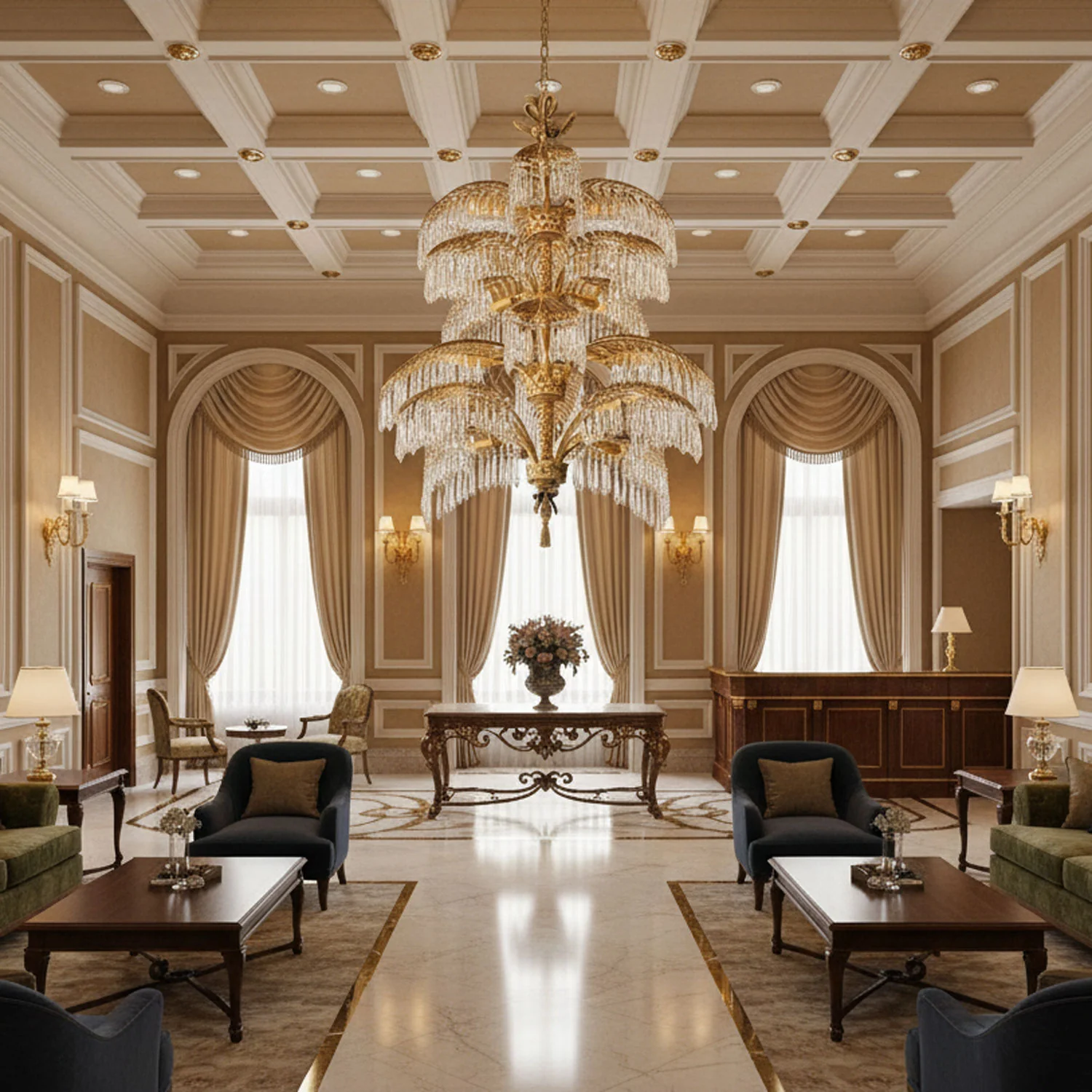 Palmera Brass Chandelier - Image 3