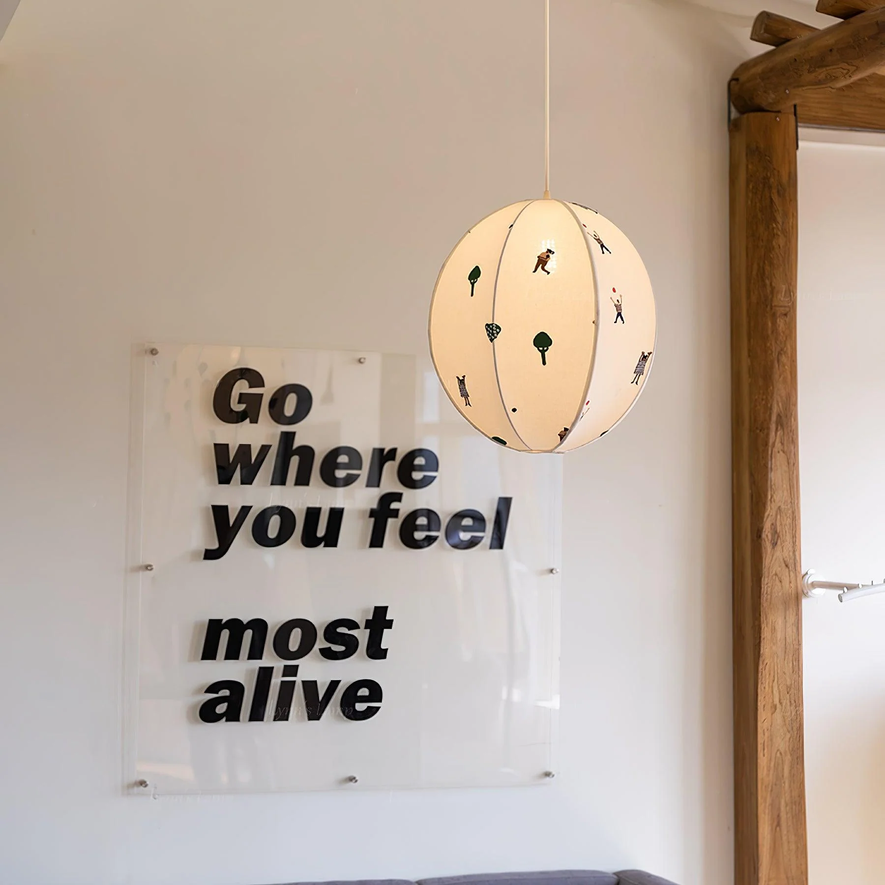 Park Embroidered Textile Pendant Lamp - Image 33