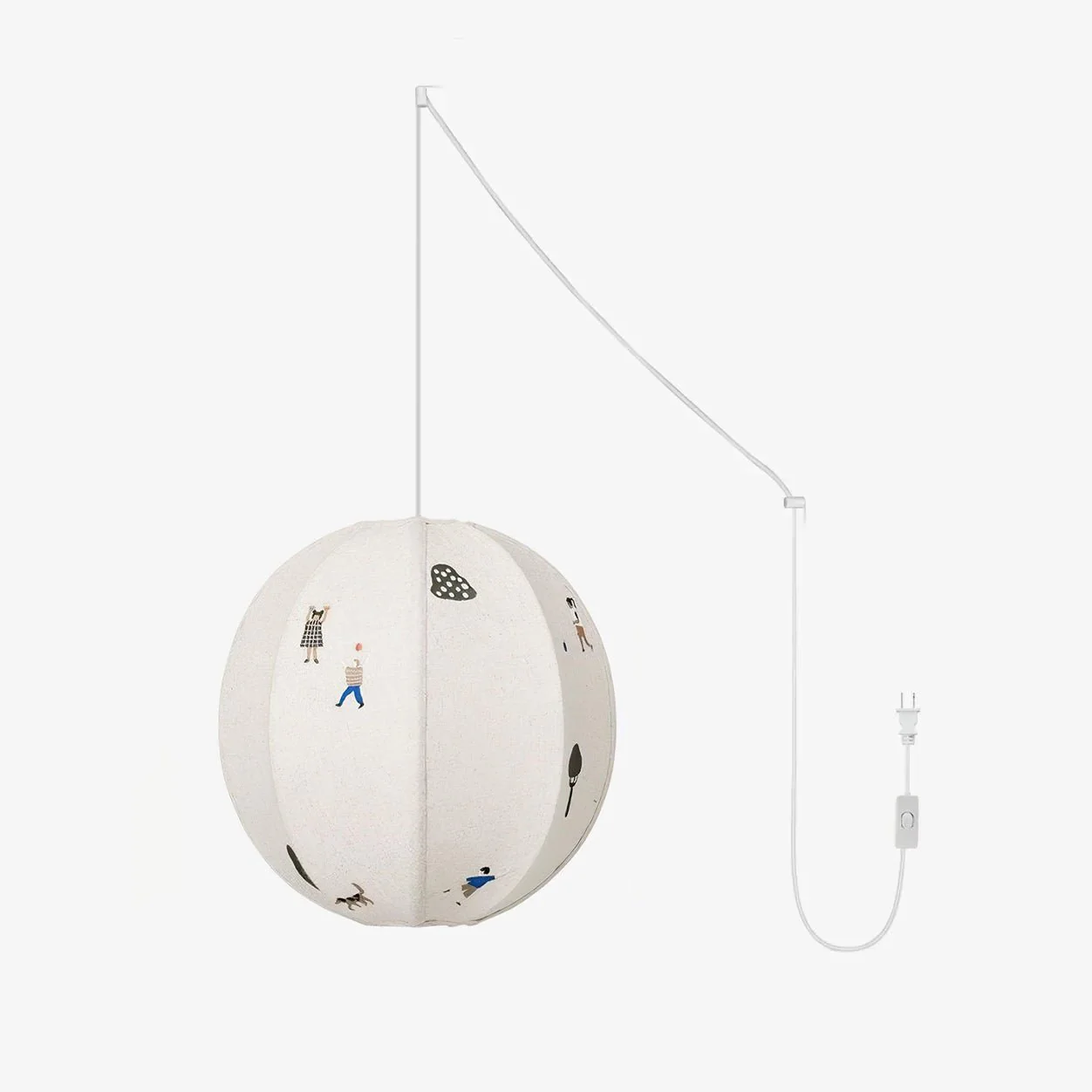 Park Embroidered Textile Swag Lamp - Image 36
